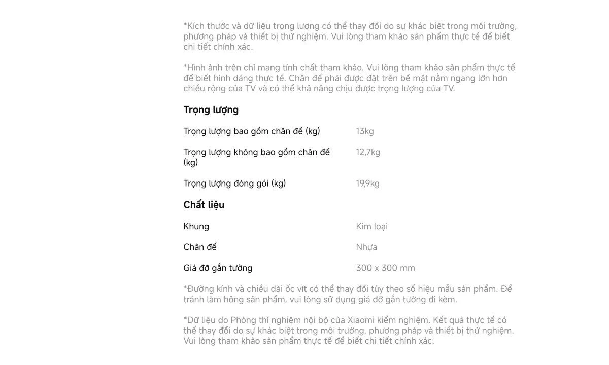 Tivi Xiaomi A Pro 65 Inch – 2026 Bản Quốc Tế – QLED 4K/60Hz – 2GB/8GB