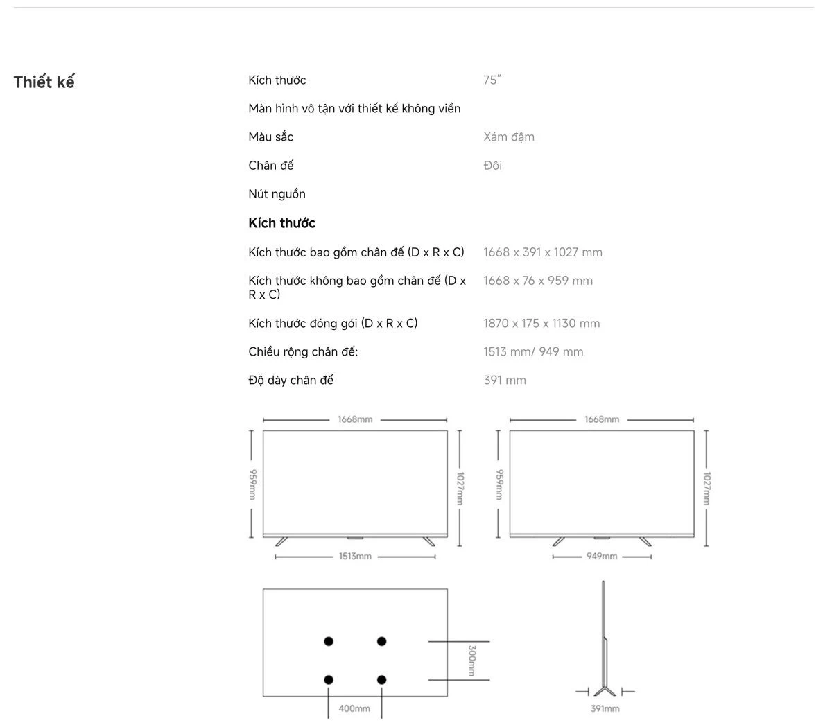 xiaomi-a-pro-75-2026-24 Tivi Xiaomi A Pro 75 Inch – 2026 Bản Quốc Tế – QLED 4K/60Hz – 2GB/8GB