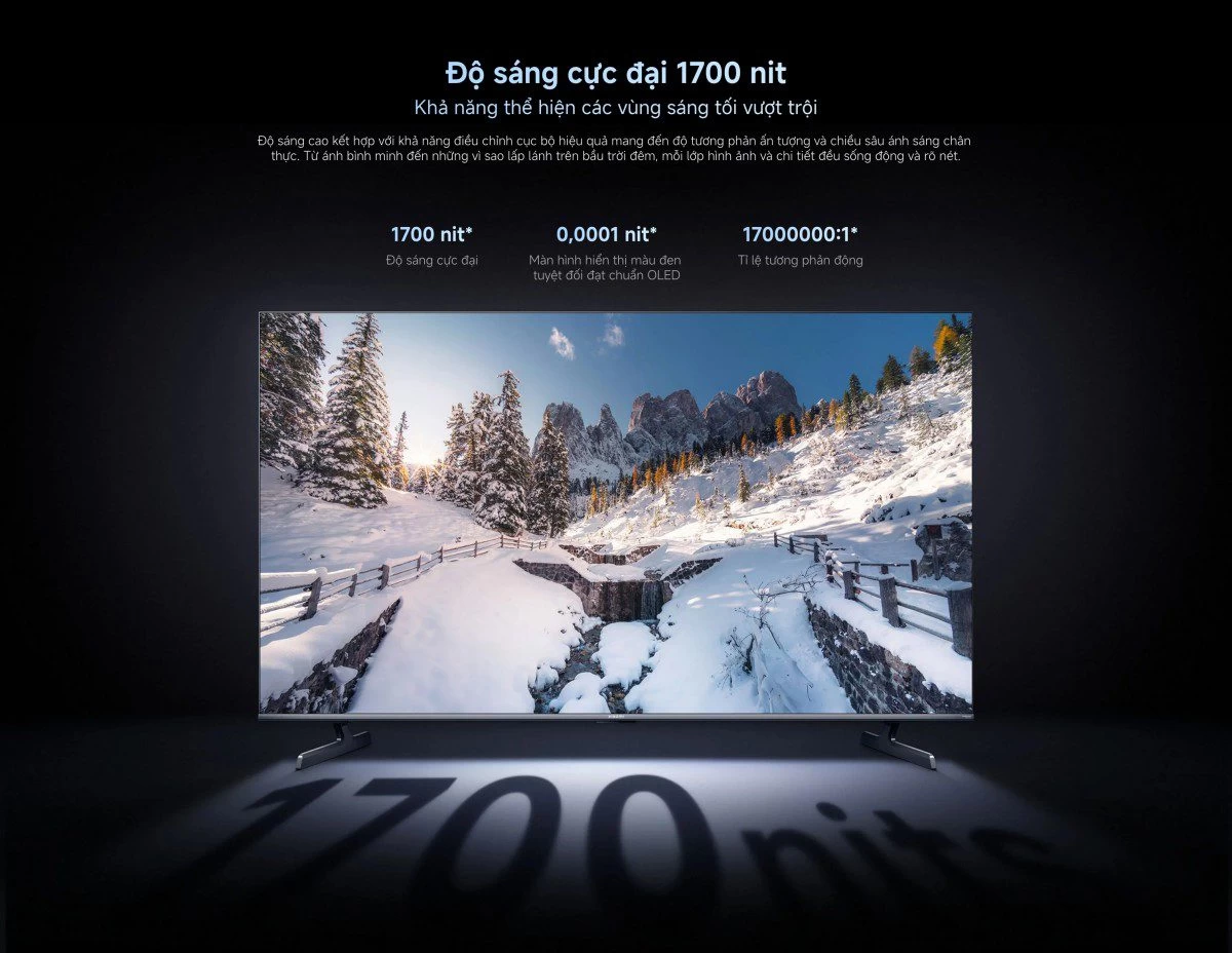 Tivi Xiaomi S Pro Mini LED 55 2026 – Bản Quốc Tế – 4K/144Hz – 3GB/32GB