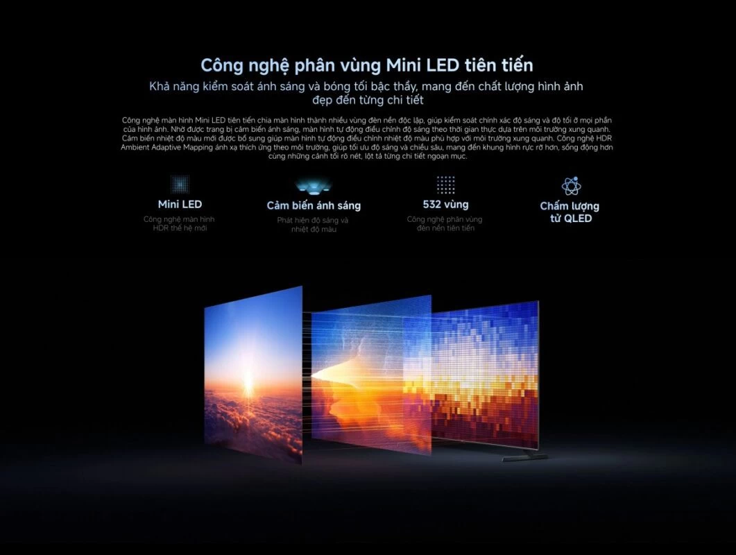 Tivi Xiaomi S Pro Mini LED 65 2026 – Bản Quốc Tế – 4K/144Hz – 3GB/32GB