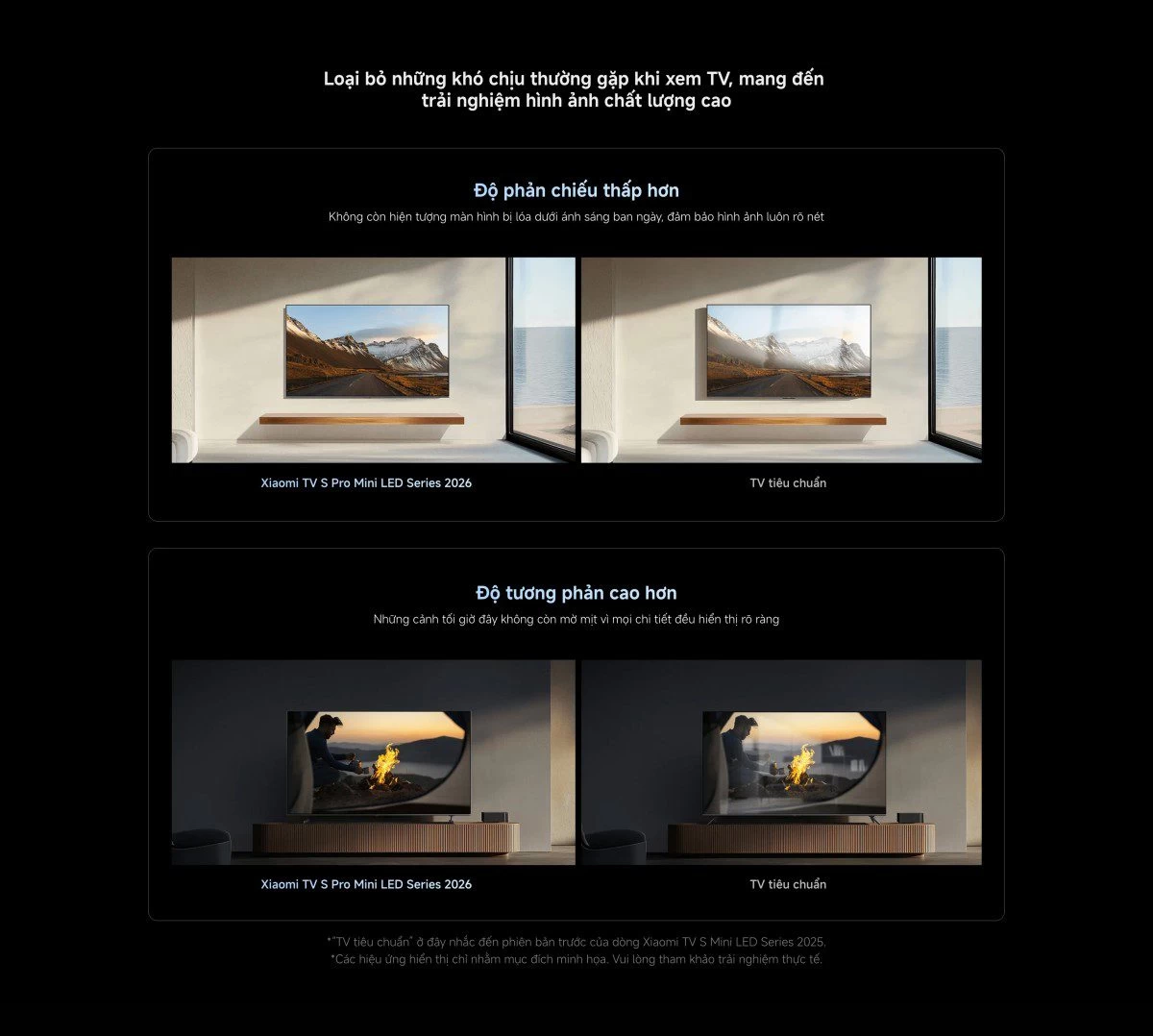 Tivi Xiaomi S Pro Mini LED 55 2026 – Bản Quốc Tế – 4K/144Hz – 3GB/32GB