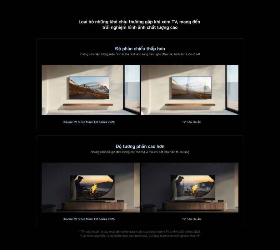 Tivi Xiaomi S Pro Mini LED 75 2026 – Bản Quốc Tế – 4K/144Hz – 3GB/32GB