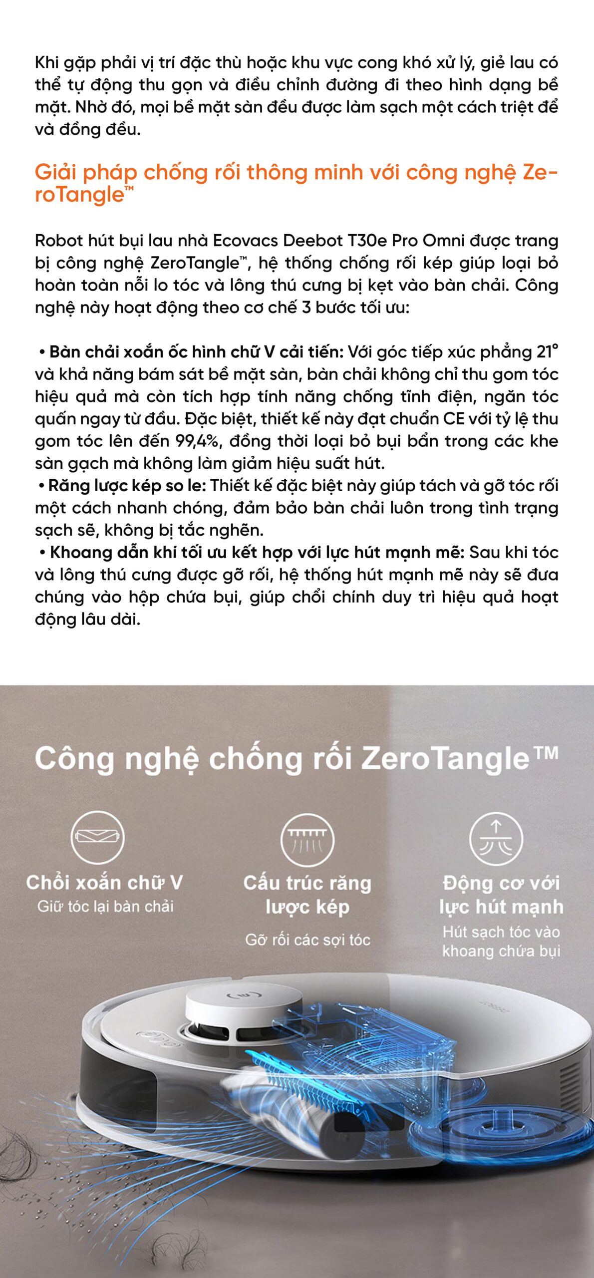 Robot hút bụi lau nhà Ecovacs Deebot T30e Pro Omni – Bản Quốc Tế