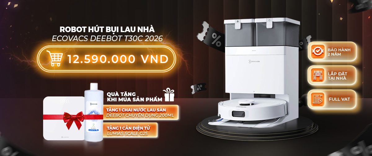 Robot hút bụi lau nhà Ecovacs Deebot T30C 2026