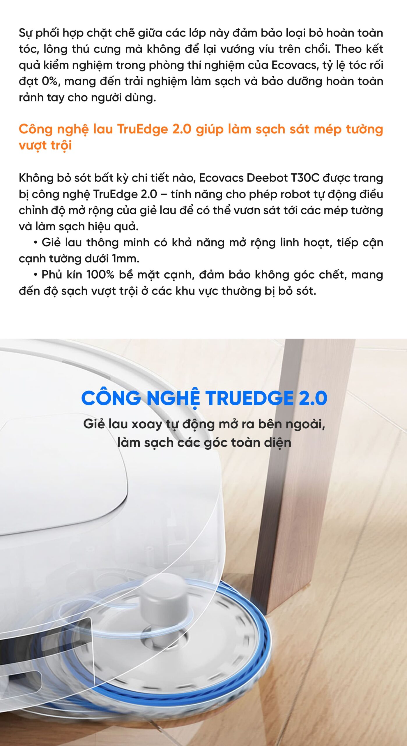 Robot hút bụi lau nhà Ecovacs Deebot T30C 2026