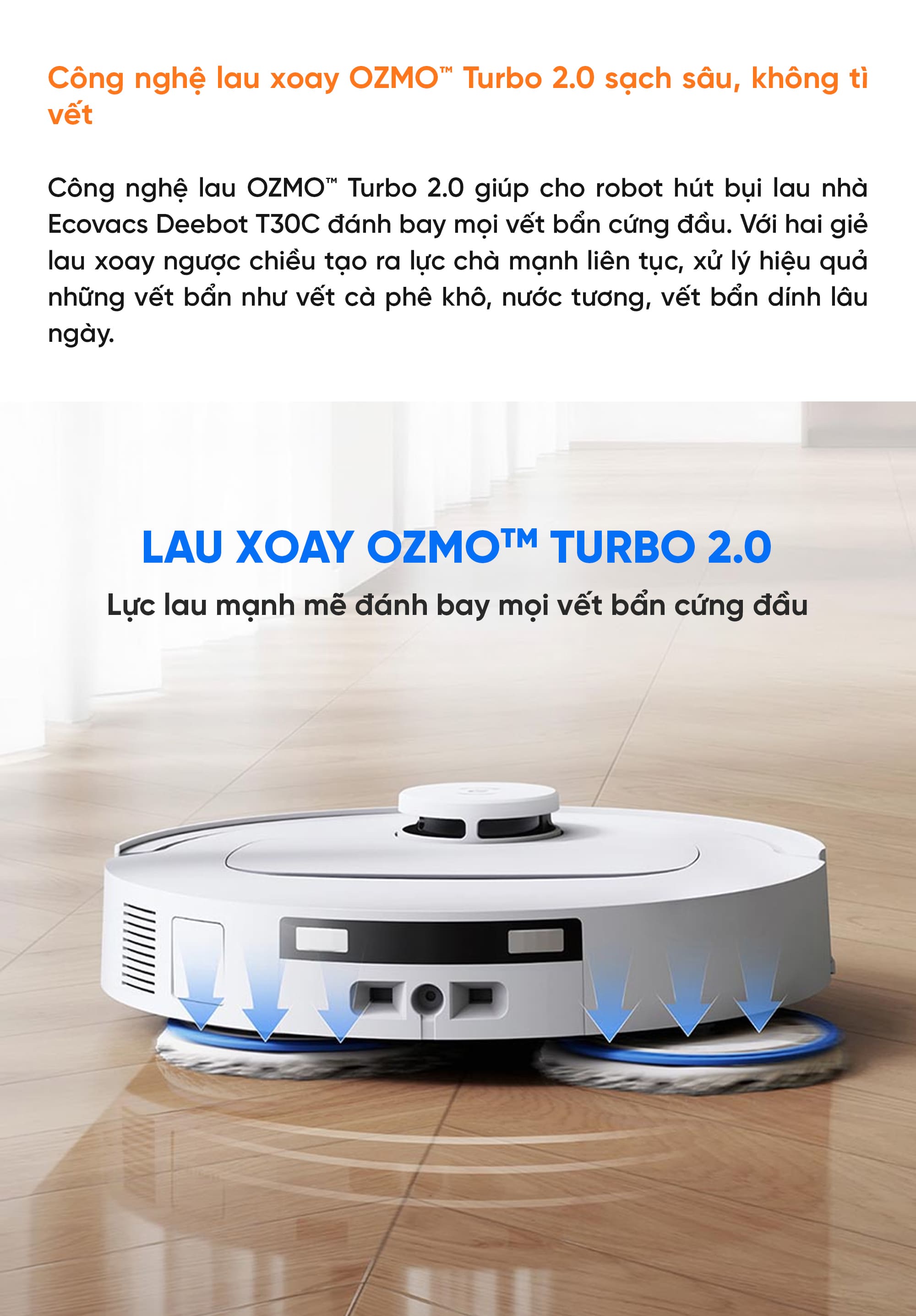 Robot hút bụi lau nhà Ecovacs Deebot T30C 2026