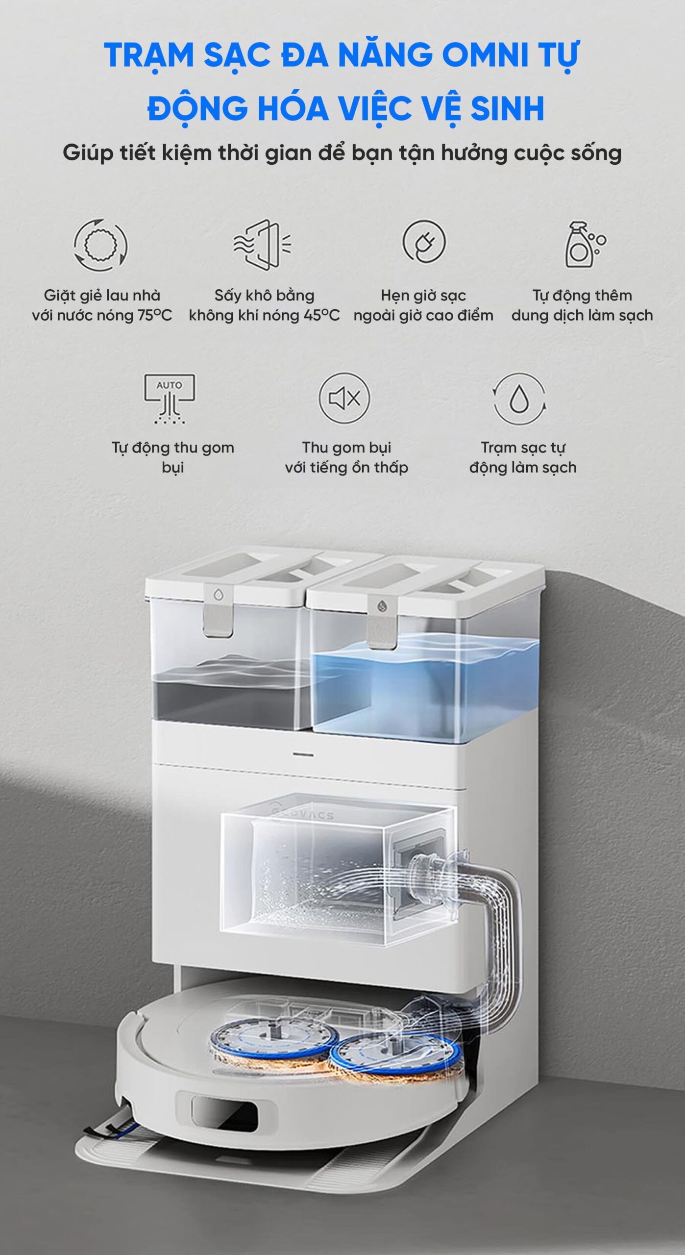 Robot hút bụi lau nhà Ecovacs Deebot T30C 2026