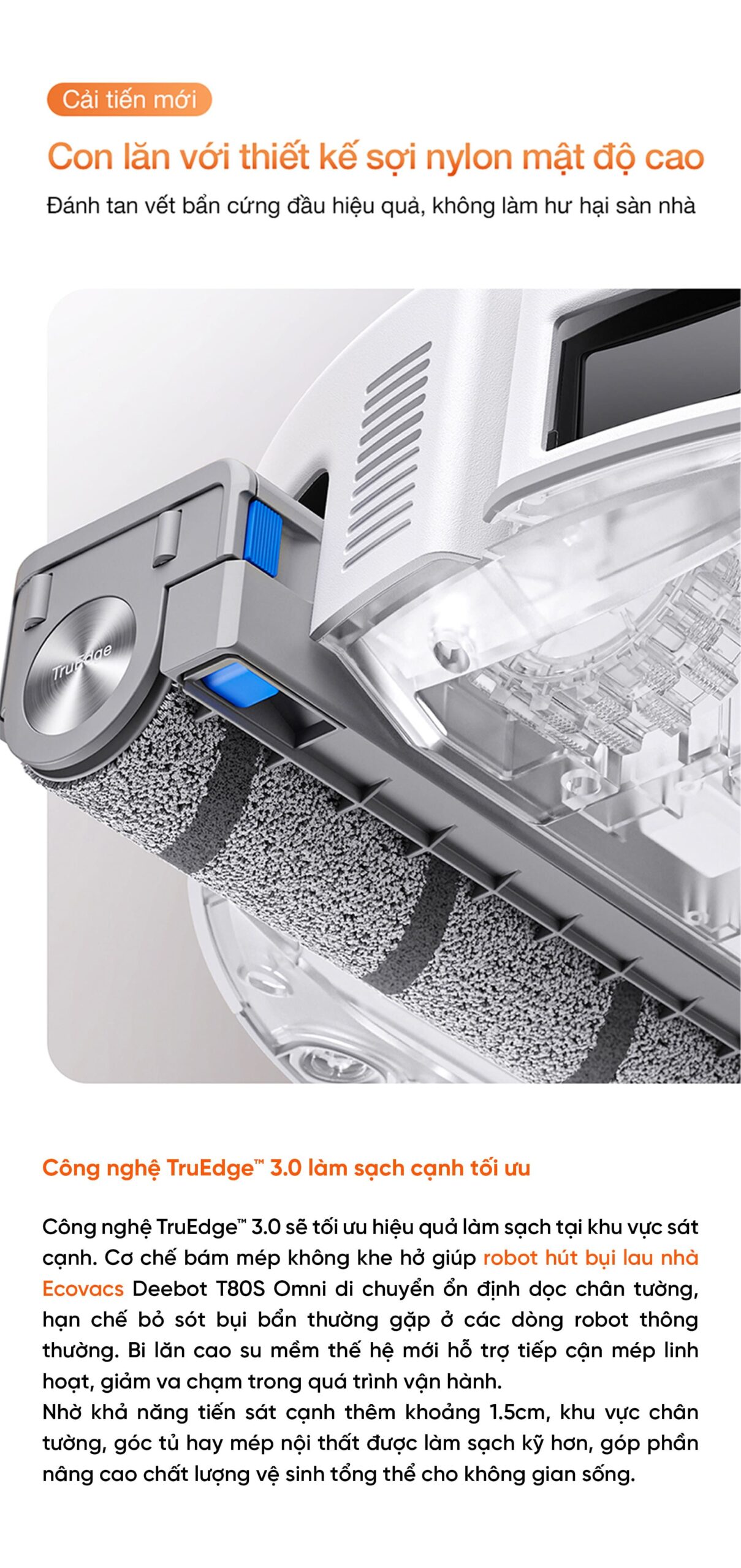 Robot hút bụi lau nhà Ecovacs Deebot T80S Omni Bản Quốc Tế