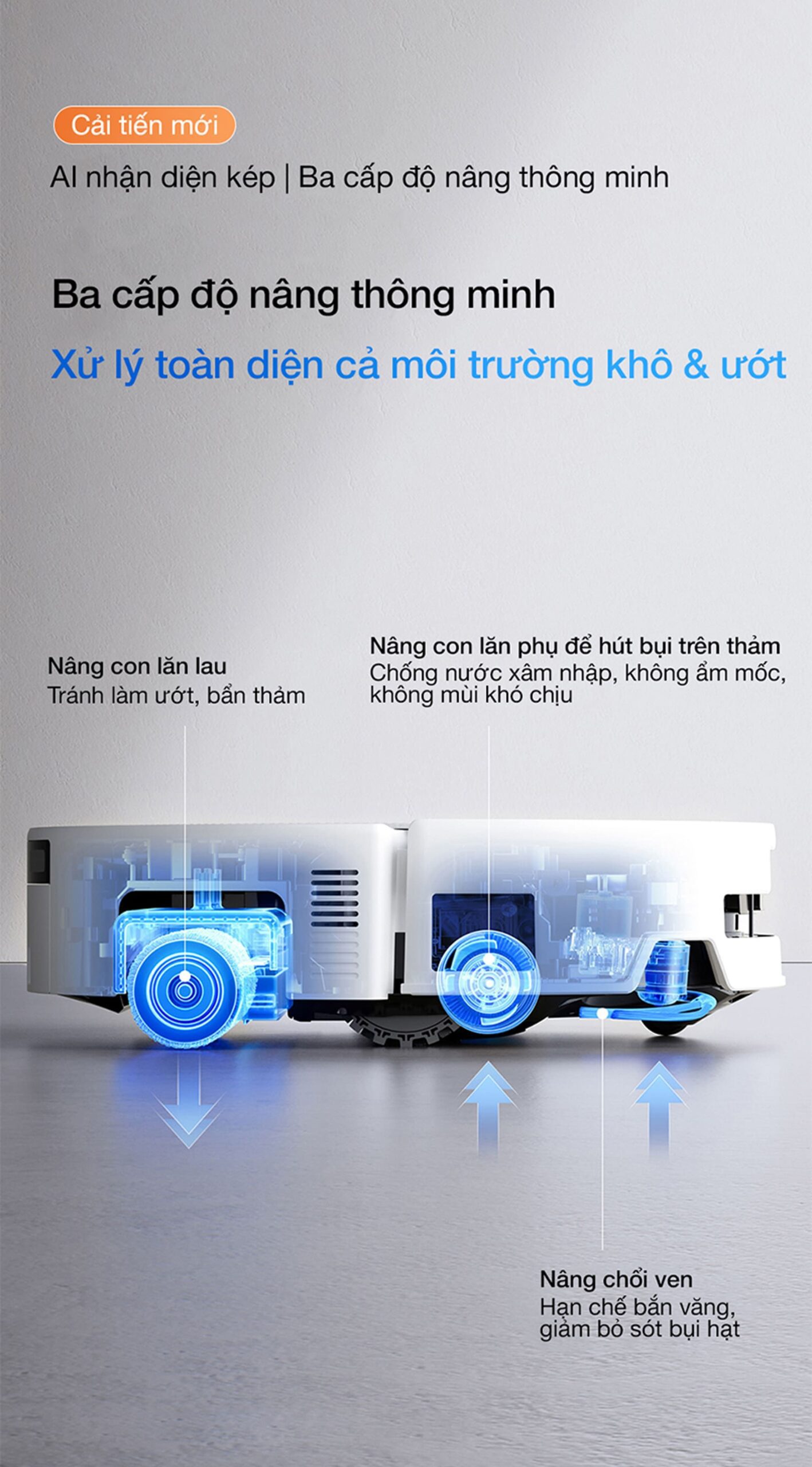 Robot hút bụi lau nhà Ecovacs Deebot T80S Omni Bản Quốc Tế