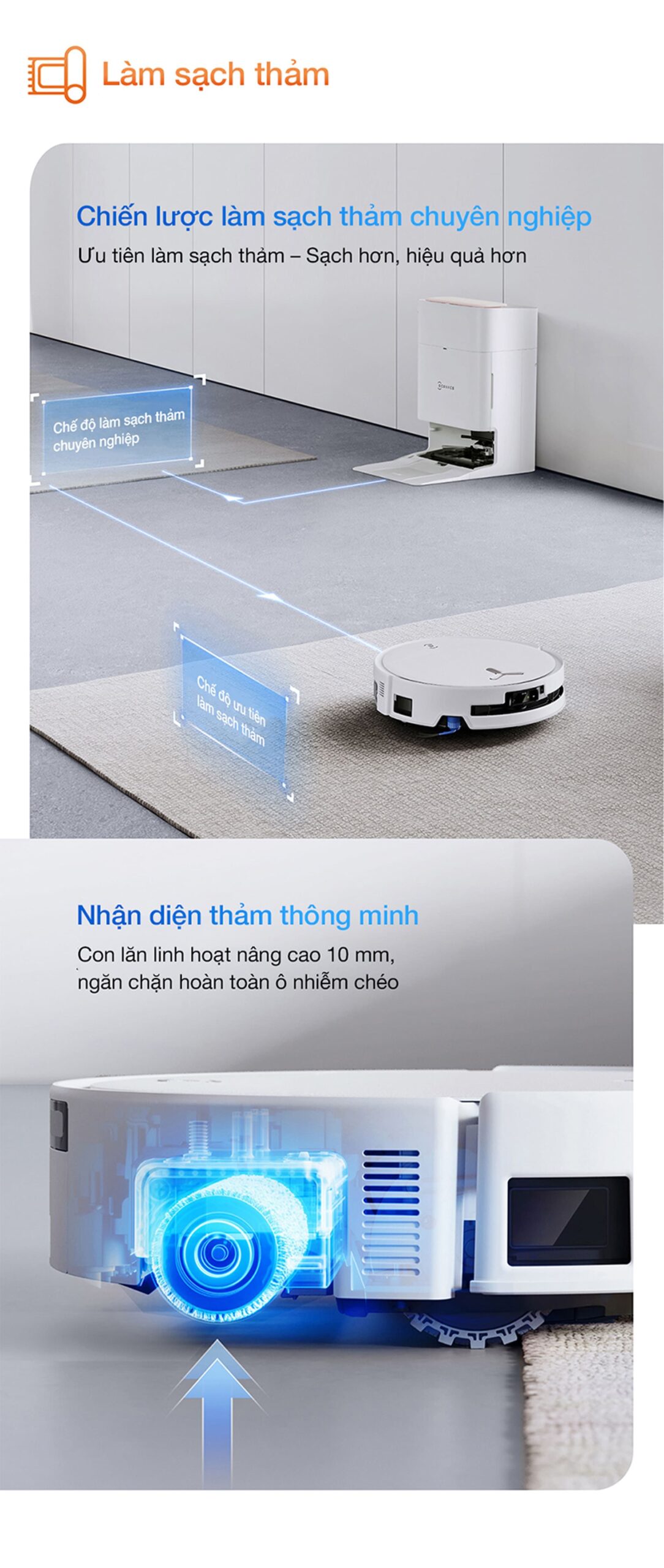 Robot hút bụi lau nhà Ecovacs Deebot T80S Omni Bản Quốc Tế