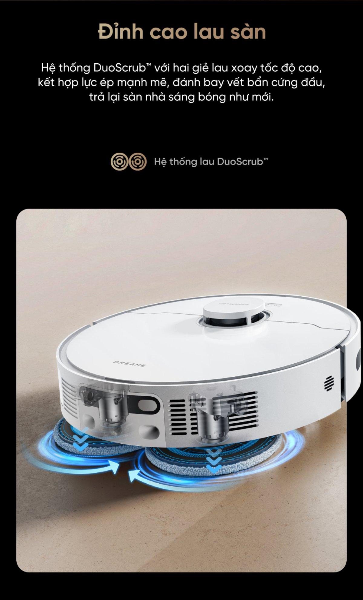 Robot hút bụi Dreame D20 Ultra | Lực hút 13.000Pa