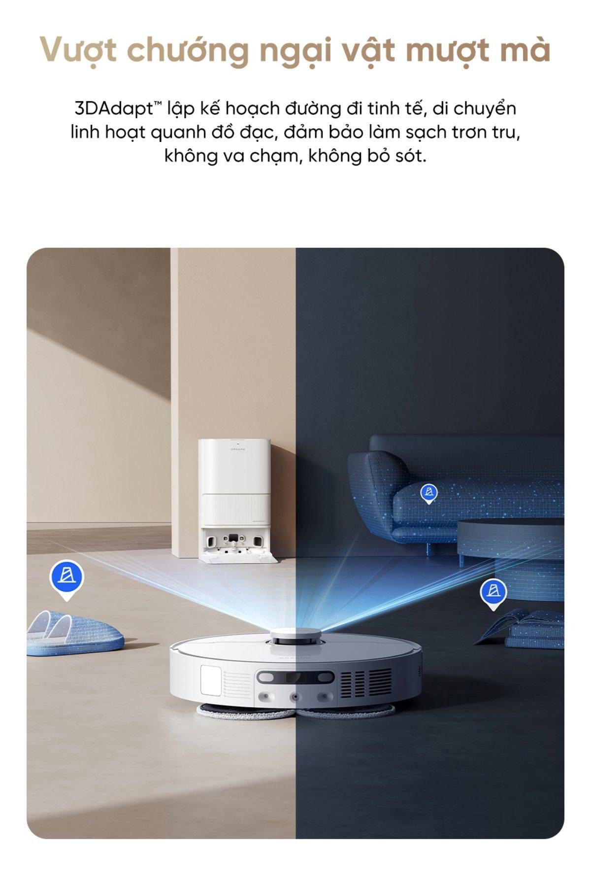 Robot hút bụi Dreame D20 Ultra | Lực hút 13.000Pa
