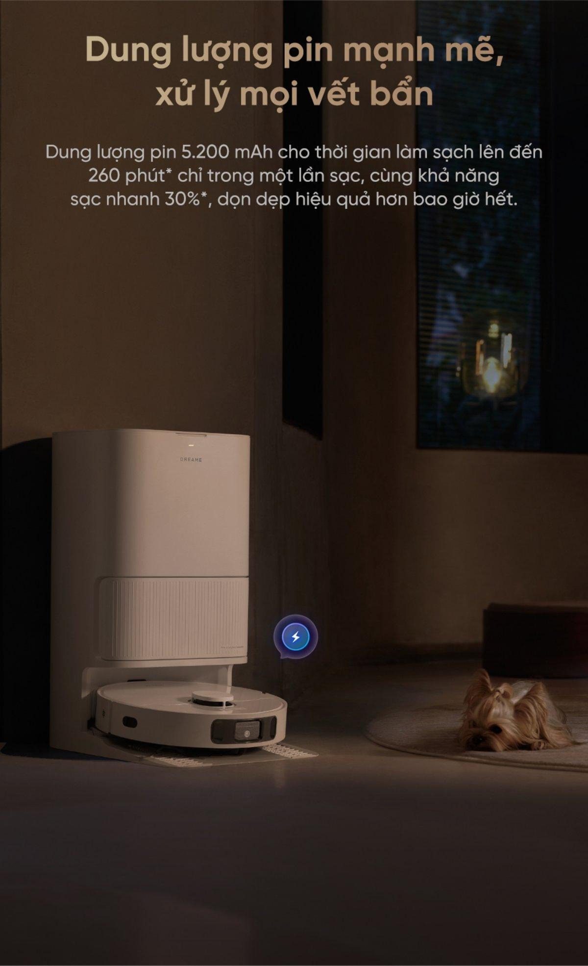 Robot hút bụi Dreame D20 Ultra | Lực hút 13.000Pa