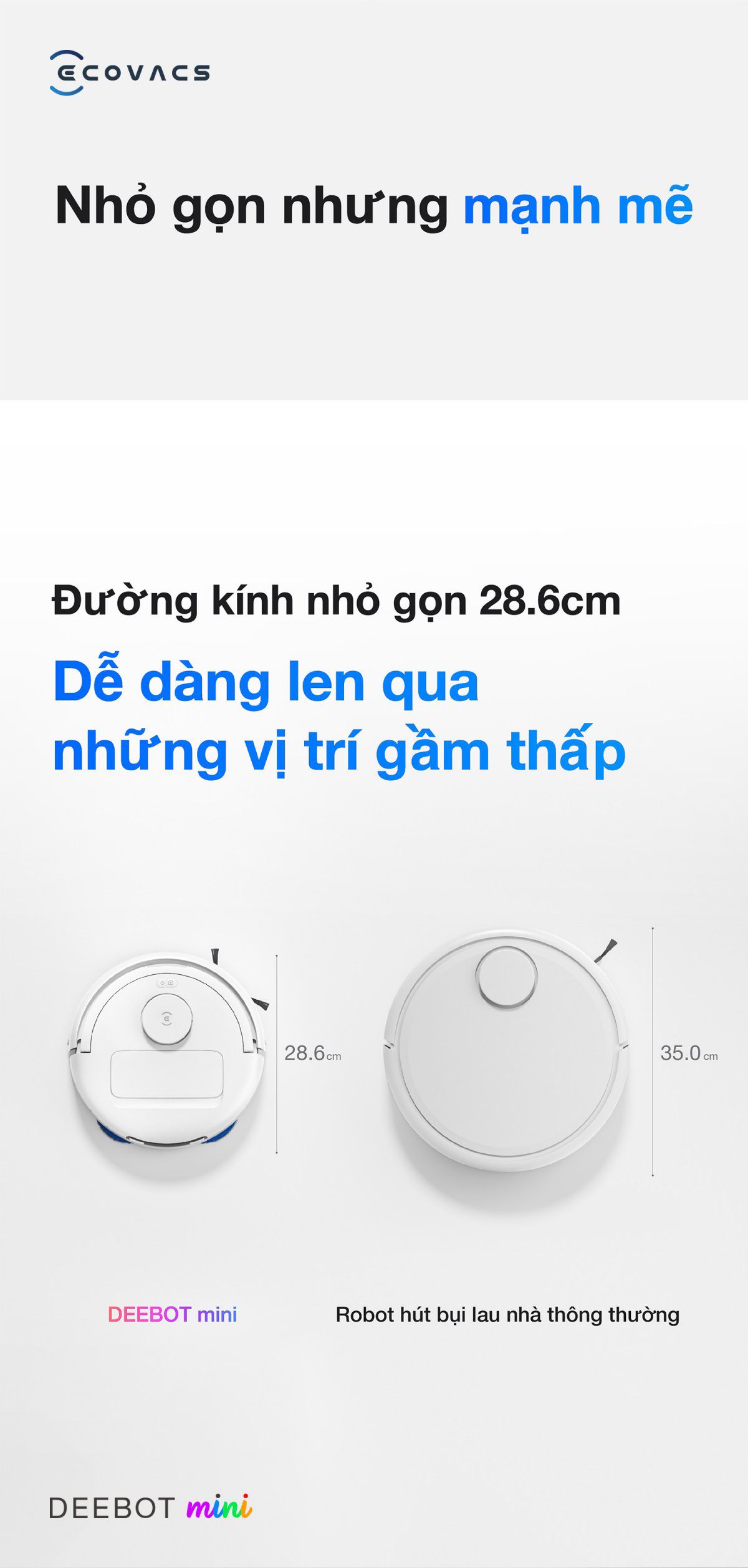 Robot hút bụi Ecovacs Mini【Nhắn tin giảm giá thêm】