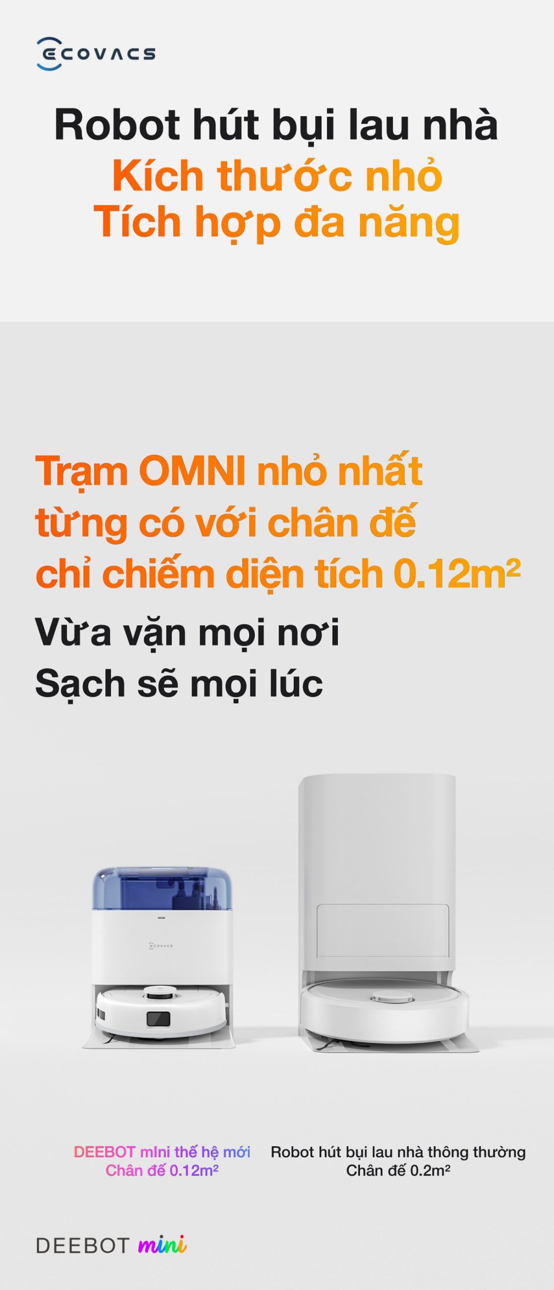 Robot hút bụi Ecovacs Mini【Nhắn tin giảm giá thêm】