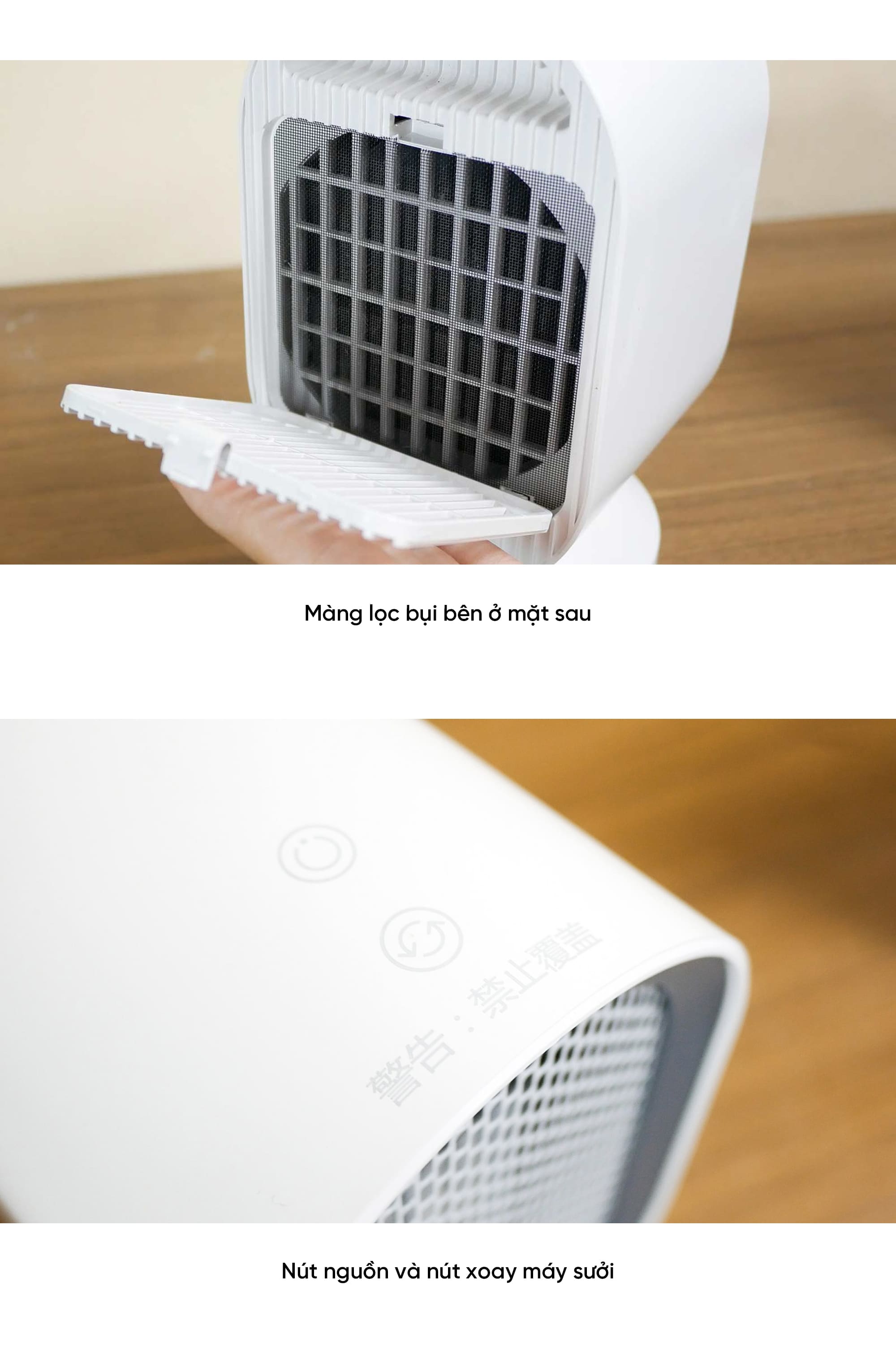 Quạt sưởi gốm Xiaomi DOUHE Mini đa năng 2 chiều để bàn làm nóng nhanh, xoay đảo chiều 45 độ