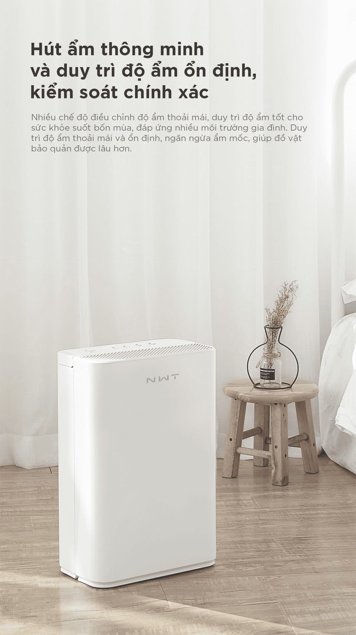 Máy Hút Ẩm Thông Minh Xiaomi NWT 12L Quốc Tế