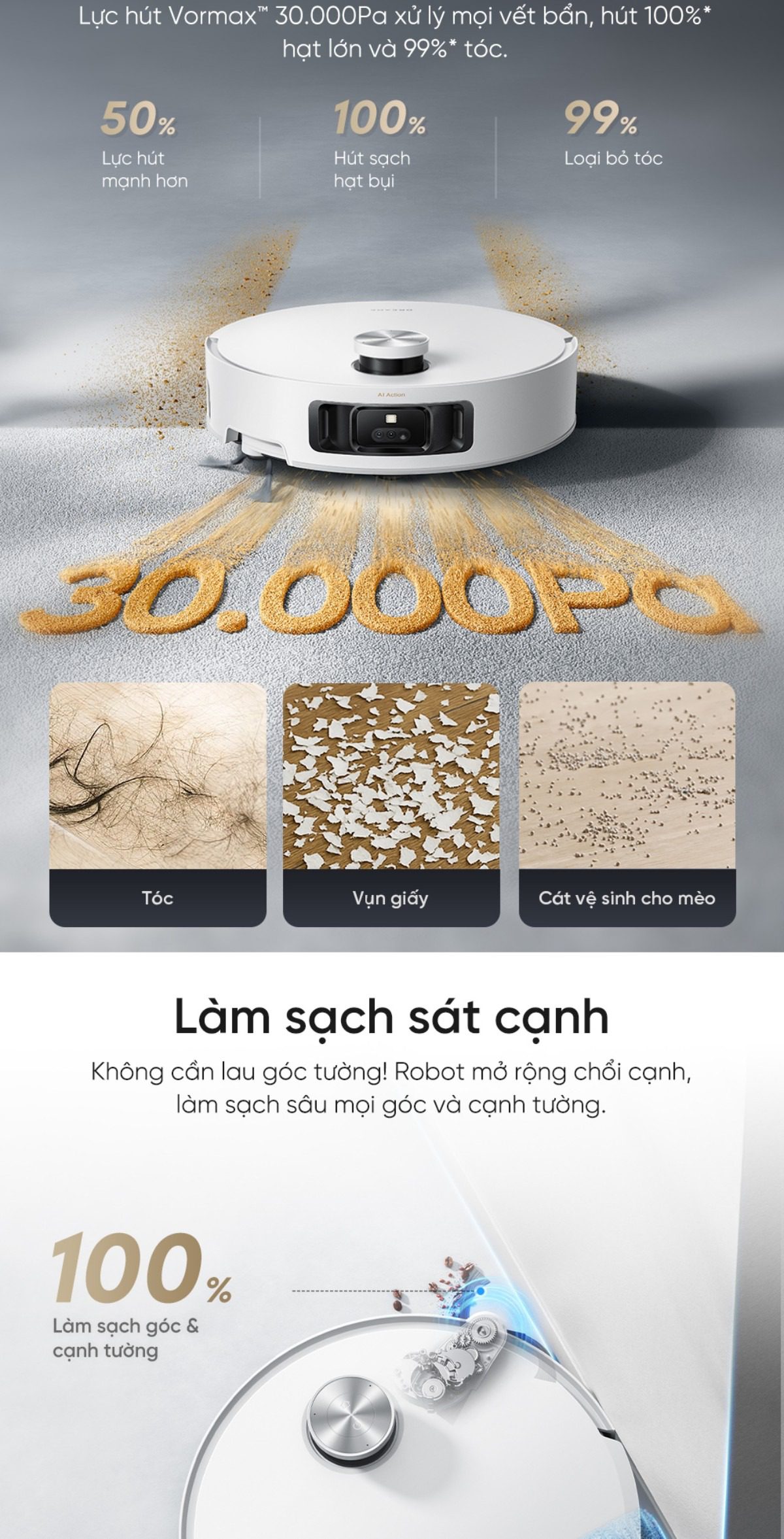 Robot hút bụi Dreame Aqua 10 Roller