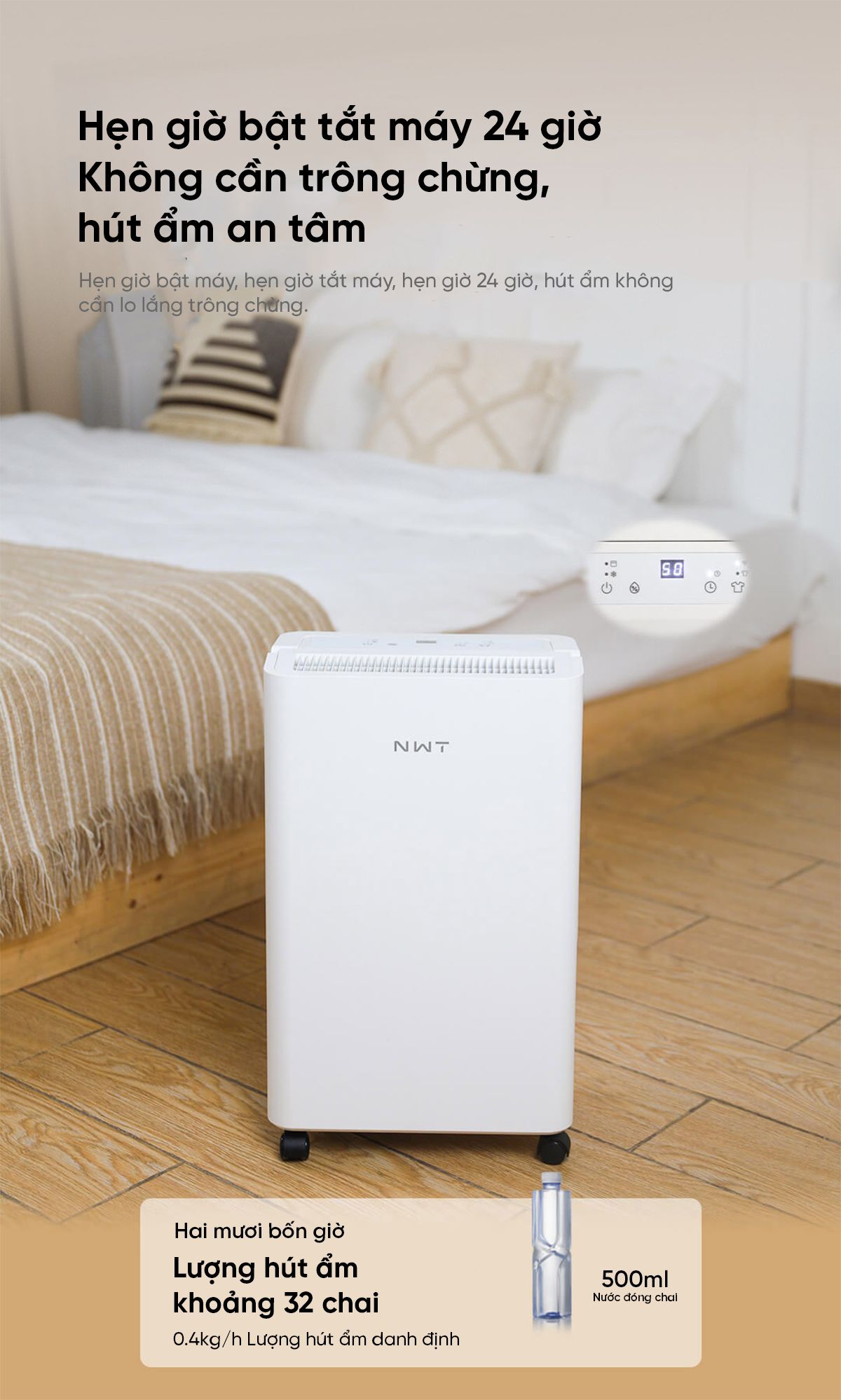 Máy Hút Ẩm Thông Minh Xiaomi NWT 16L Quốc Tế