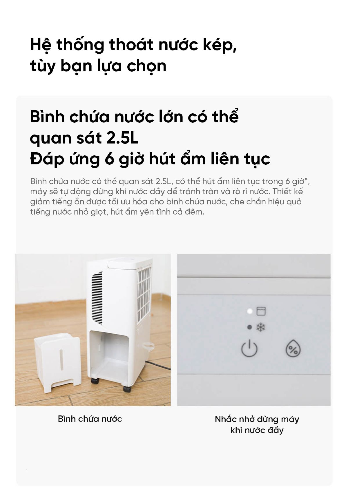 Máy Hút Ẩm Thông Minh Xiaomi NWT 16L Quốc Tế