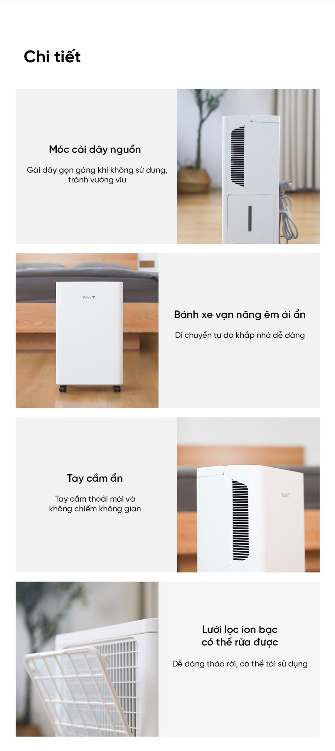 Máy Hút Ẩm Thông Minh Xiaomi NWT 16L Quốc Tế