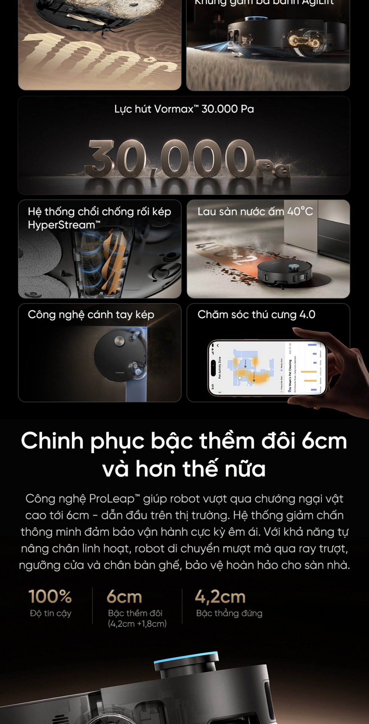Robot hút bụi Dreame X50 Pro Ultra