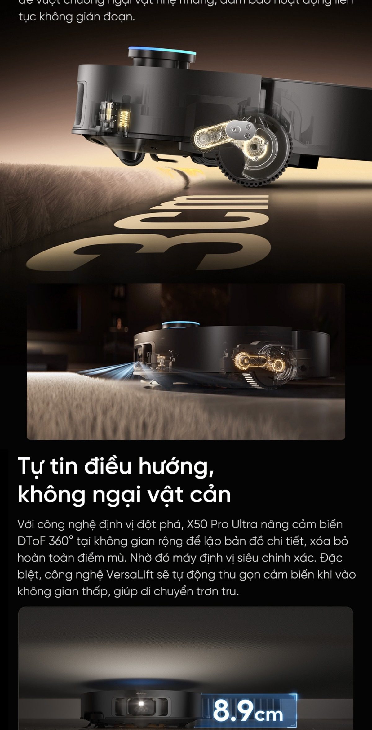 Robot hút bụi Dreame X50 Pro Ultra