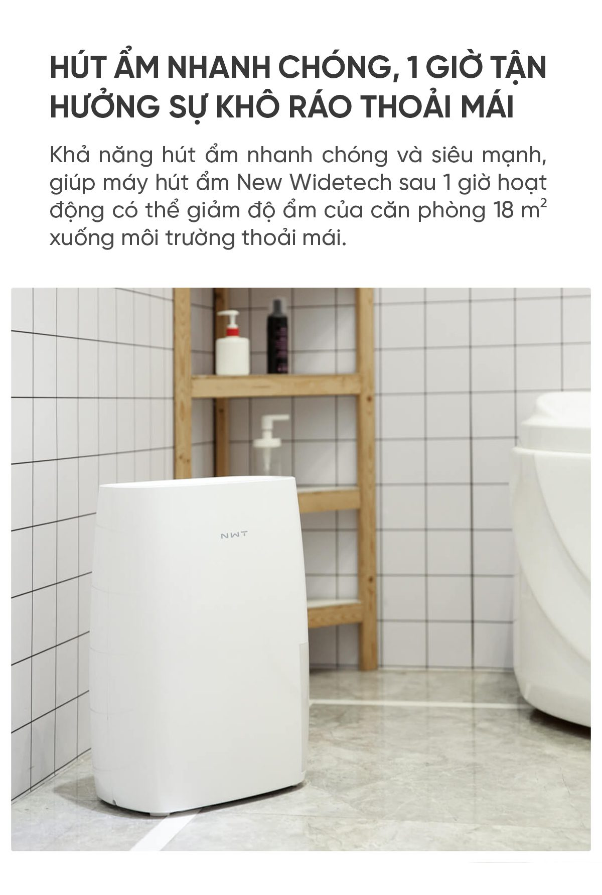 Máy Hút Ẩm Thông Minh Xiaomi NWT 18L Quốc Tế