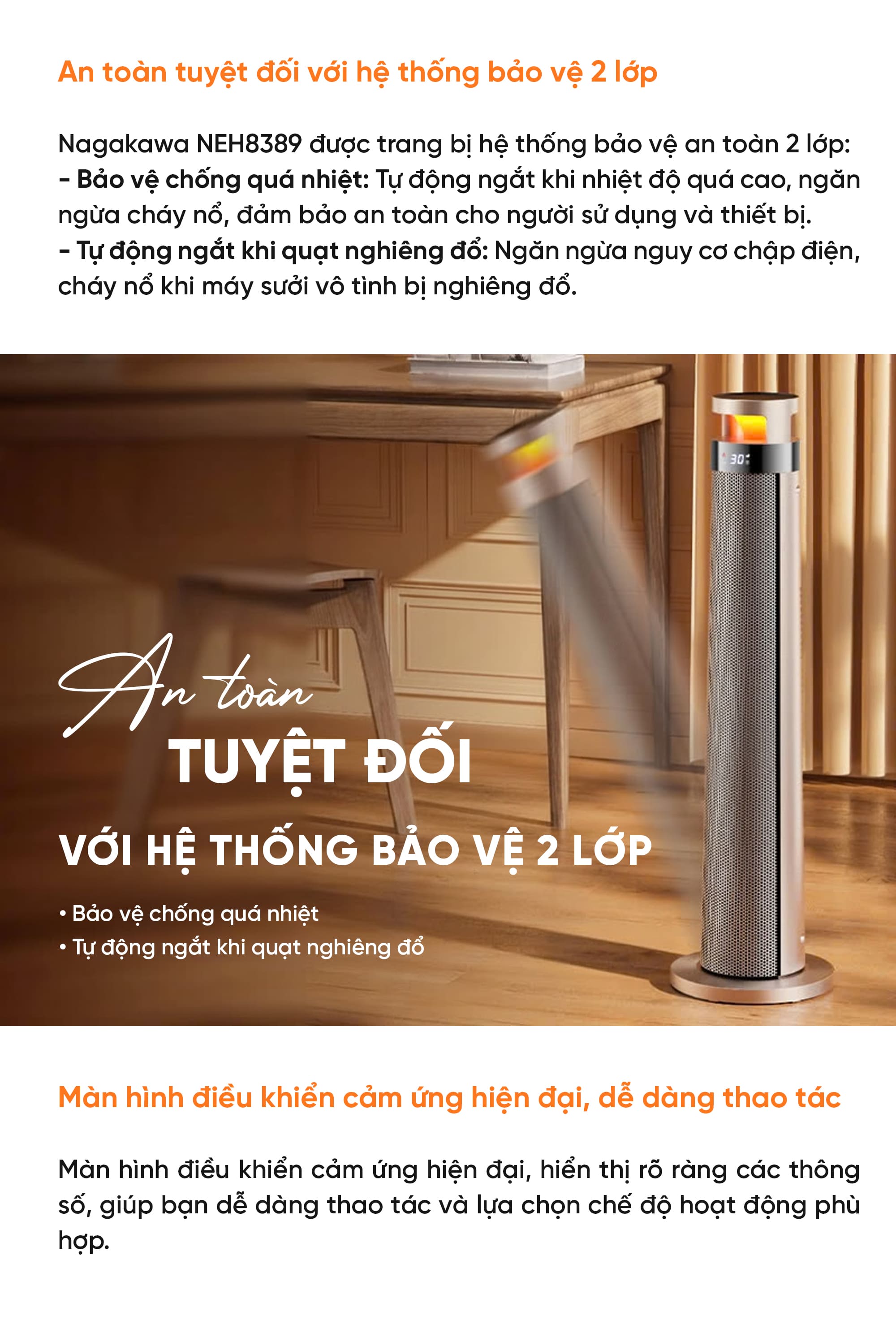 Máy sưởi gốm Nagakawa NEH8389