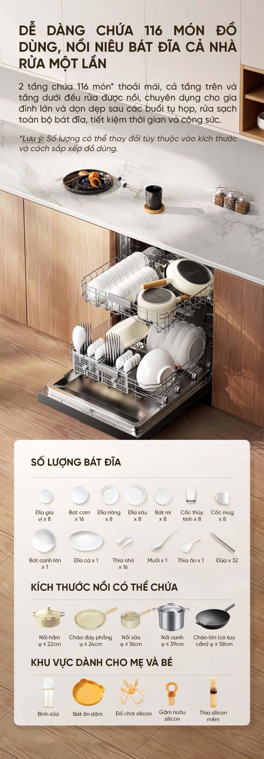 Máy rửa bát Xiaomi Mijia S10 16 Bộ Phiên Bản Nâng Cấp 2025