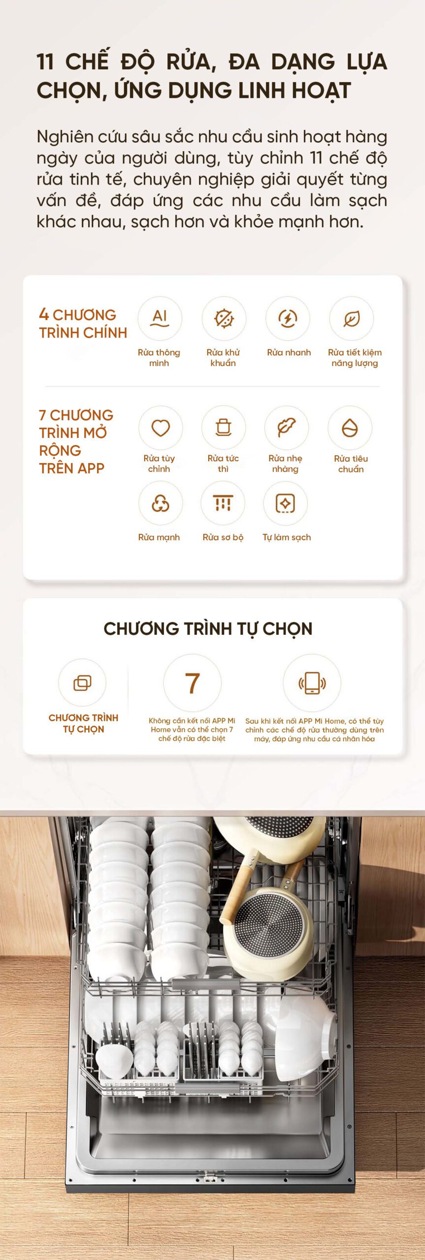 Máy rửa bát Xiaomi Mijia S10 16 Bộ Phiên Bản Nâng Cấp 2025