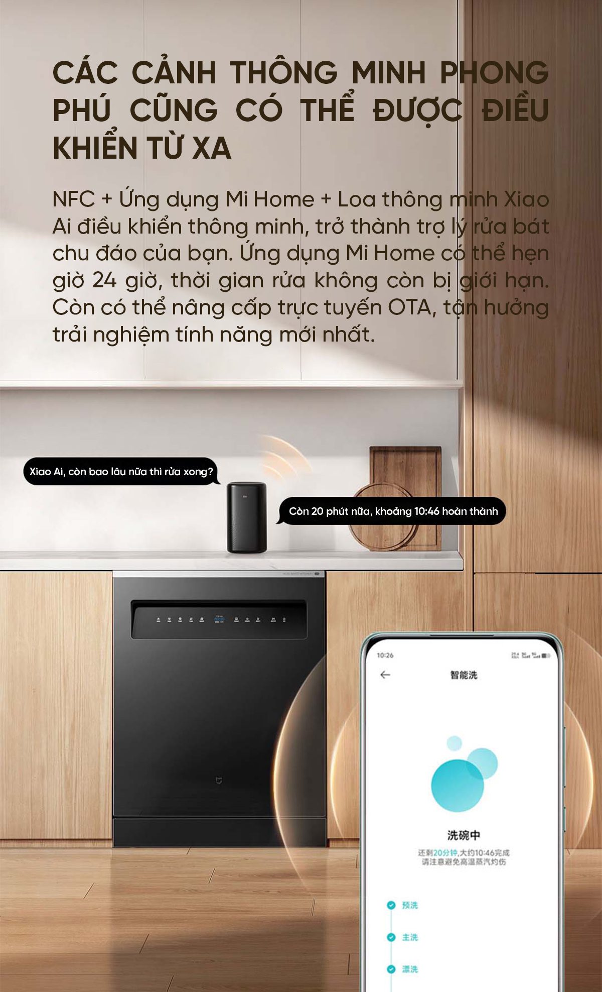 Máy rửa bát Xiaomi Mijia S10 16 Bộ Phiên Bản Nâng Cấp 2025