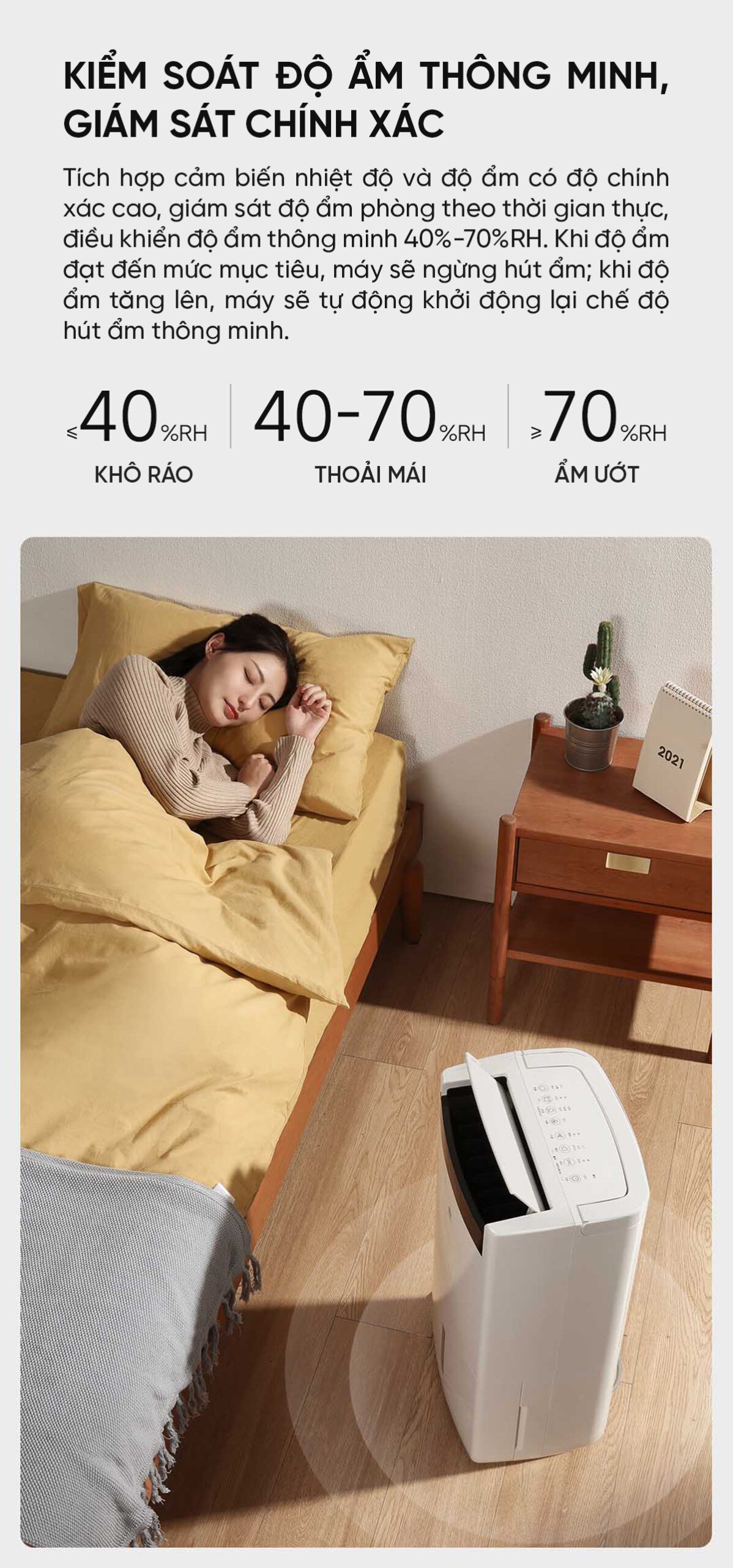 Máy Hút Ẩm Xiaomi NWT 24L Quốc Tế