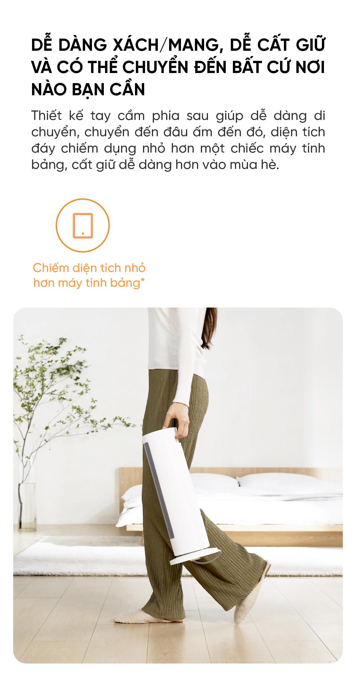 Máy sưởi đứng Xiaomi Mijia Graphene Model LSNFJ03ZM Nút Cơ