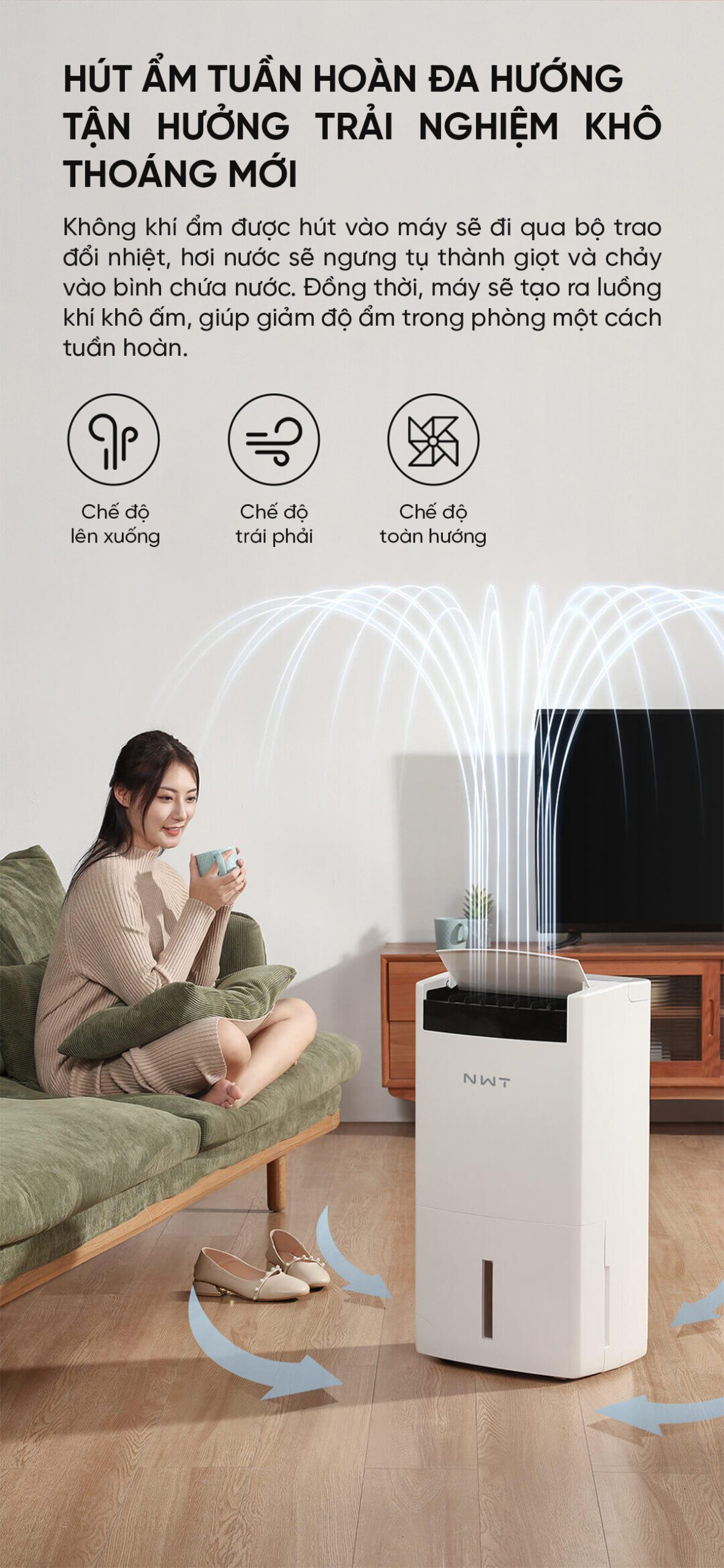 Máy Hút Ẩm Xiaomi NWT 24L Quốc Tế