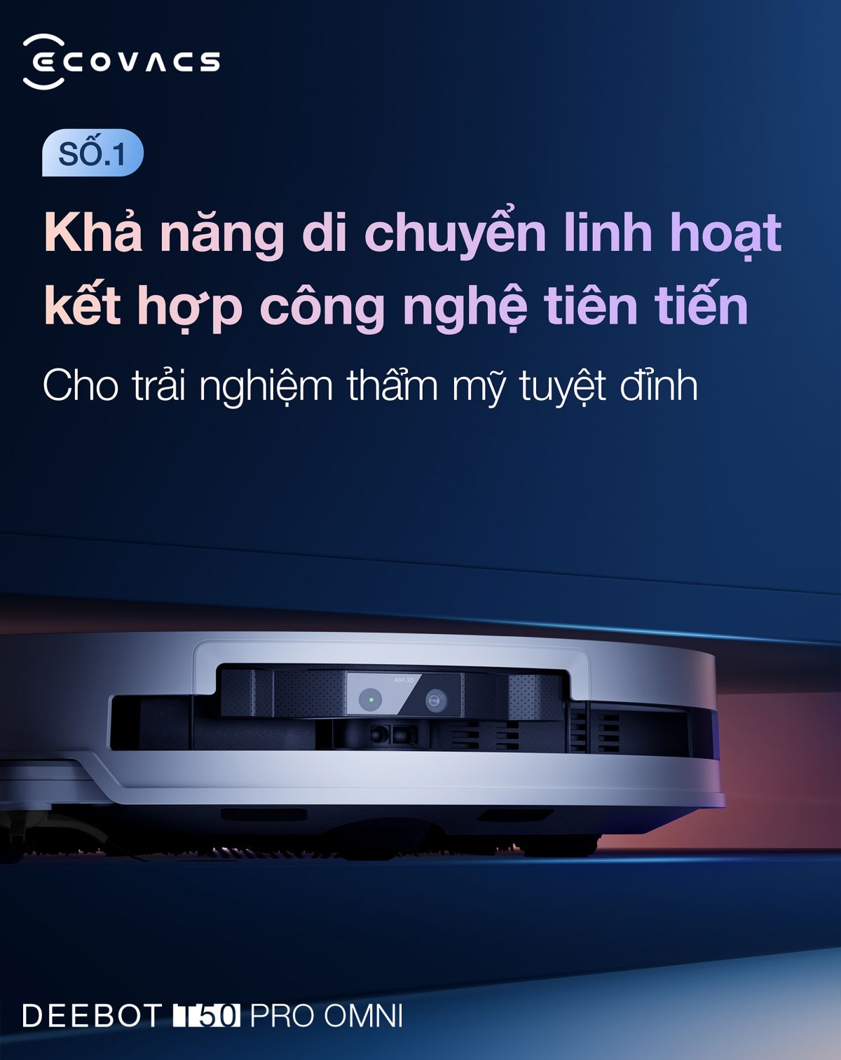 Robot hút bụi Ecovacs T50 Pro OMNI【Nhắn tin giảm giá thêm】