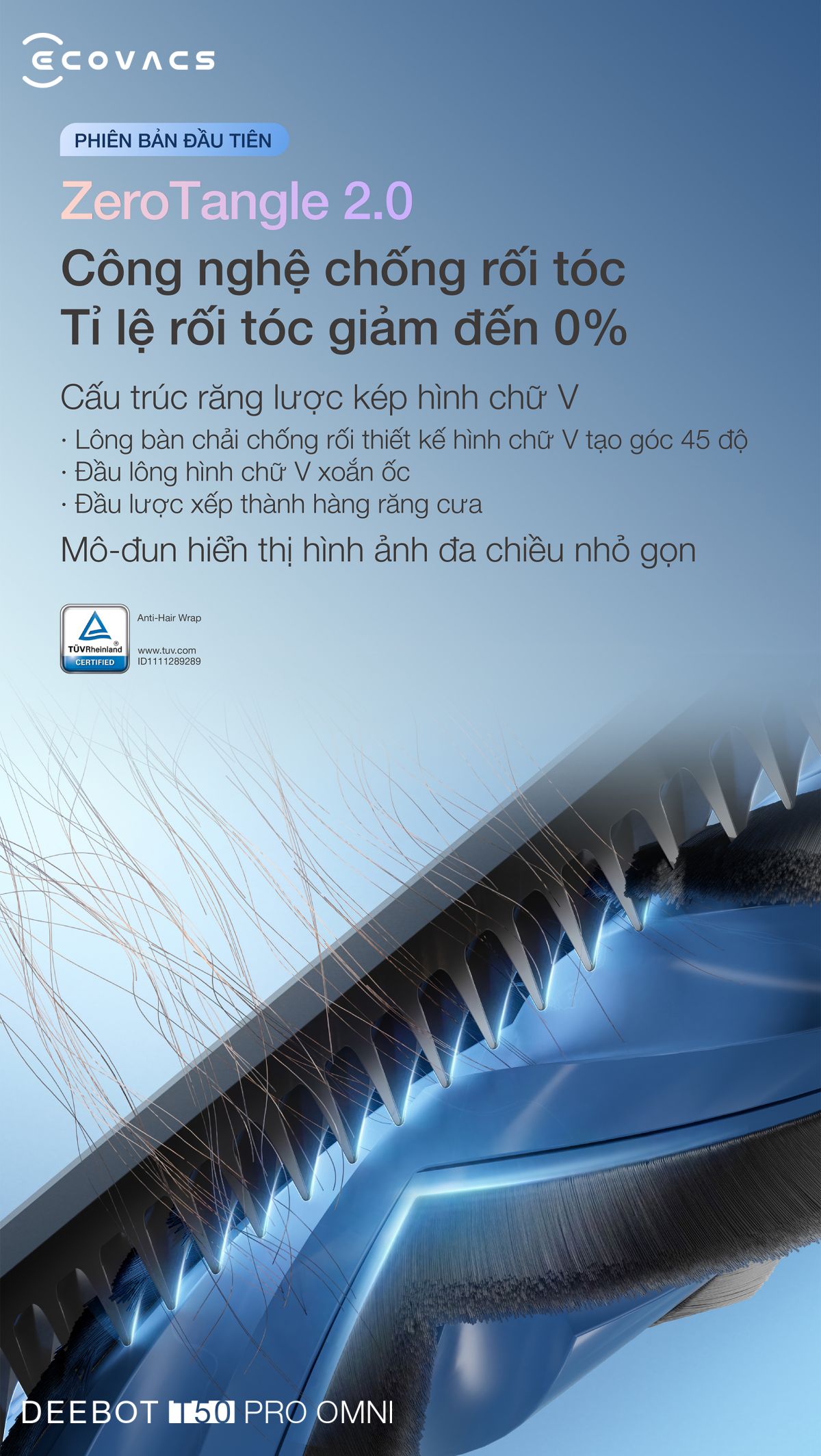 Robot hút bụi Ecovacs T50 Pro OMNI【Nhắn tin giảm giá thêm】