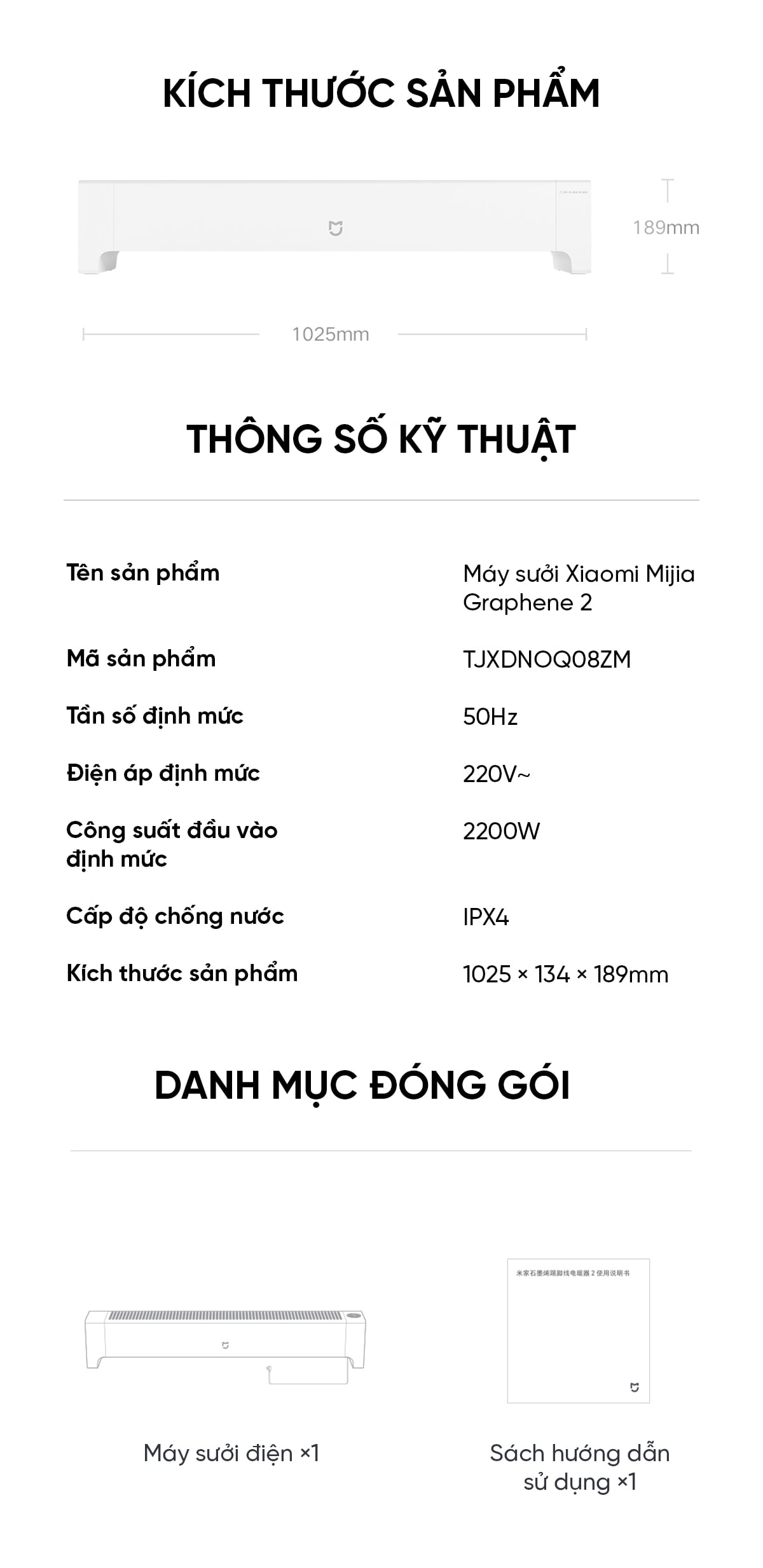 Máy Sưởi Xiaomi Mijia Graphene 2 TJXDNQ08ZM