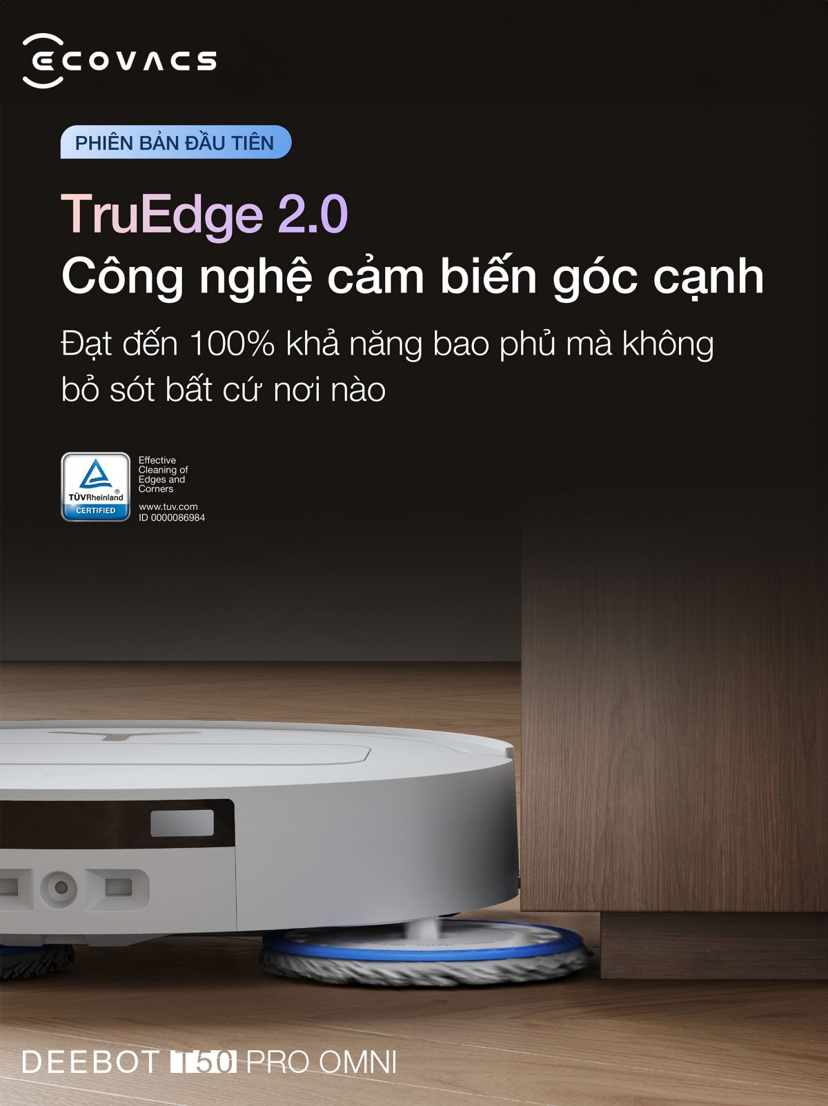 Robot hút bụi Ecovacs T50 Pro OMNI【Nhắn tin giảm giá thêm】