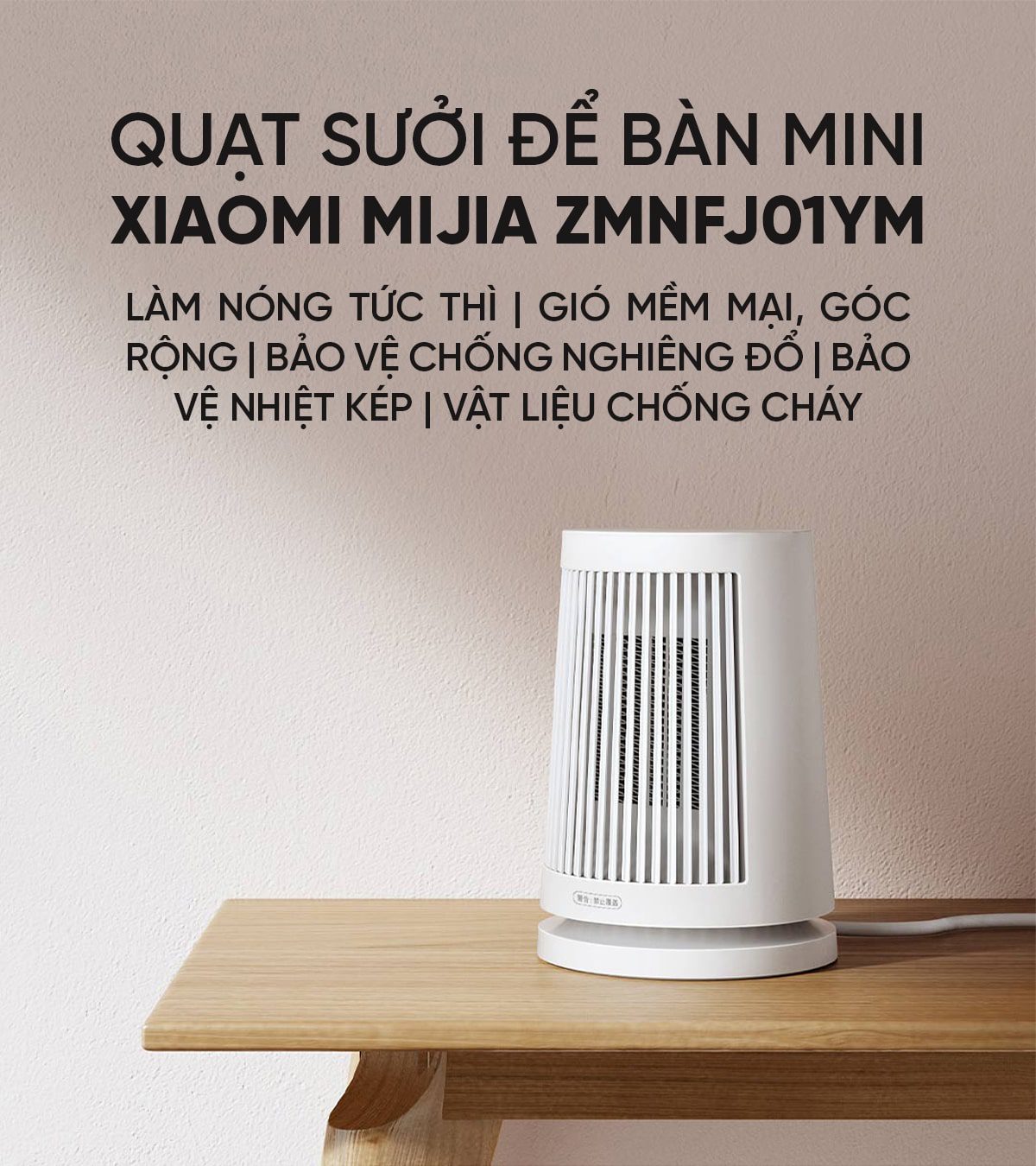 Quạt Sưởi Để Bàn Mini Xiaomi Mijia ZMNFJ01YM