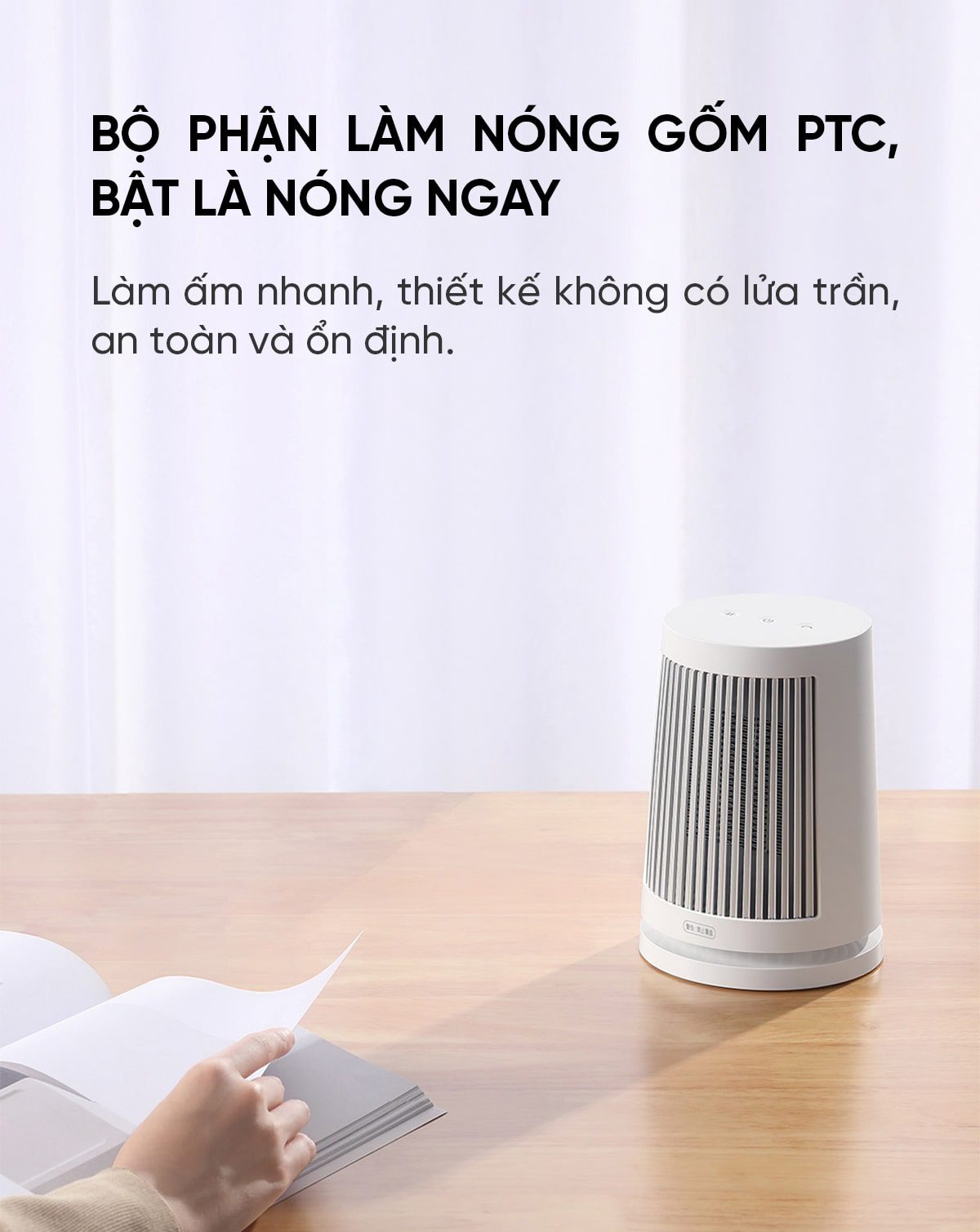Quạt Sưởi Để Bàn Mini Xiaomi Mijia ZMNFJ01YM