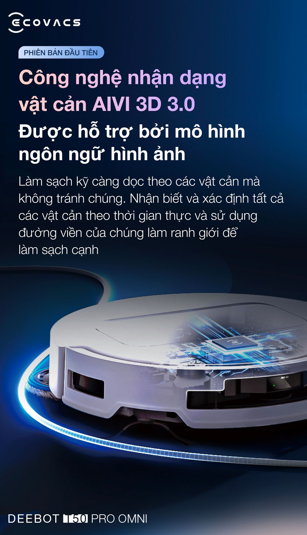 Robot hút bụi Ecovacs T50 Pro OMNI【Nhắn tin giảm giá thêm】