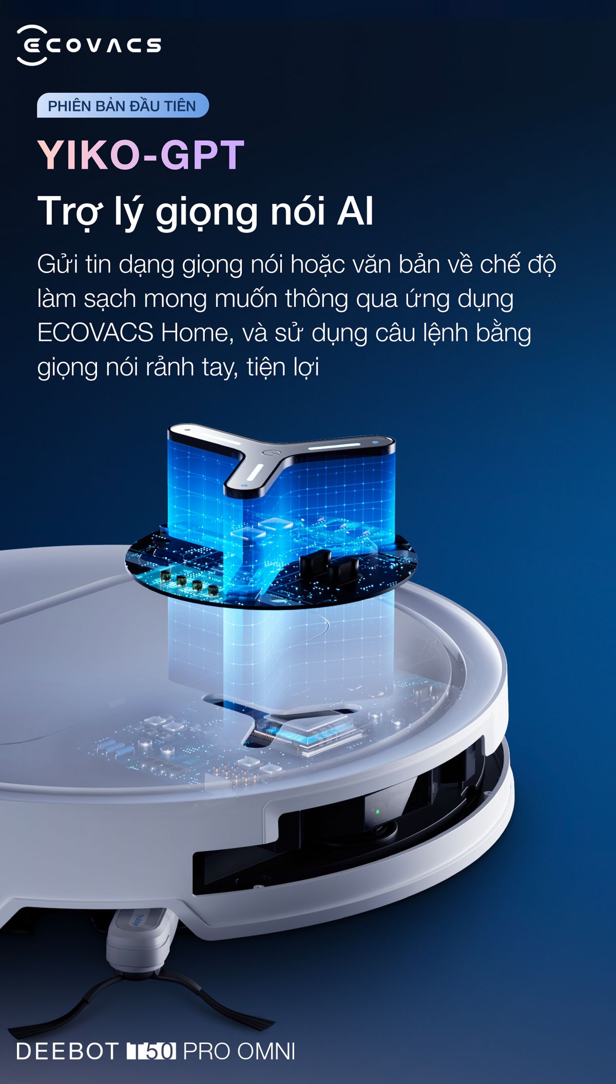 Robot hút bụi Ecovacs T50 Pro OMNI【Nhắn tin giảm giá thêm】