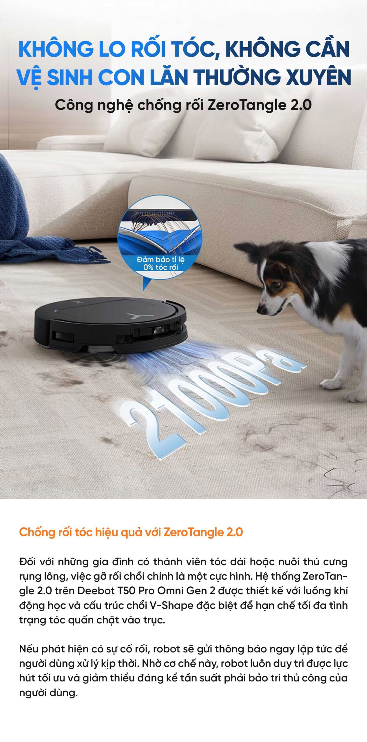 Robot hút bụi lau nhà Ecovacs Deebot T50 Pro Omni Gen 2 – Bản Quốc Tế