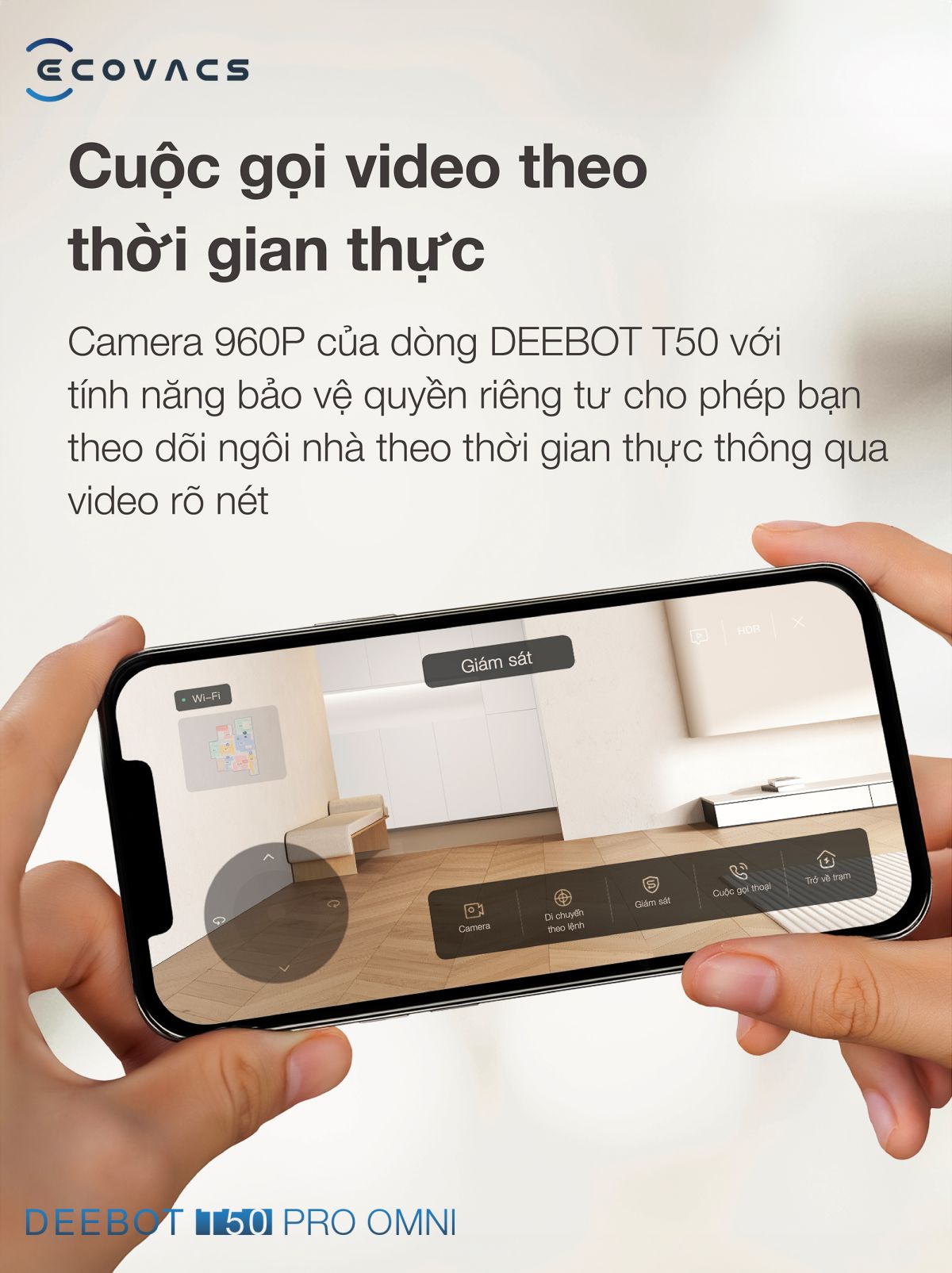 Robot hút bụi Ecovacs T50 Pro OMNI【Nhắn tin giảm giá thêm】