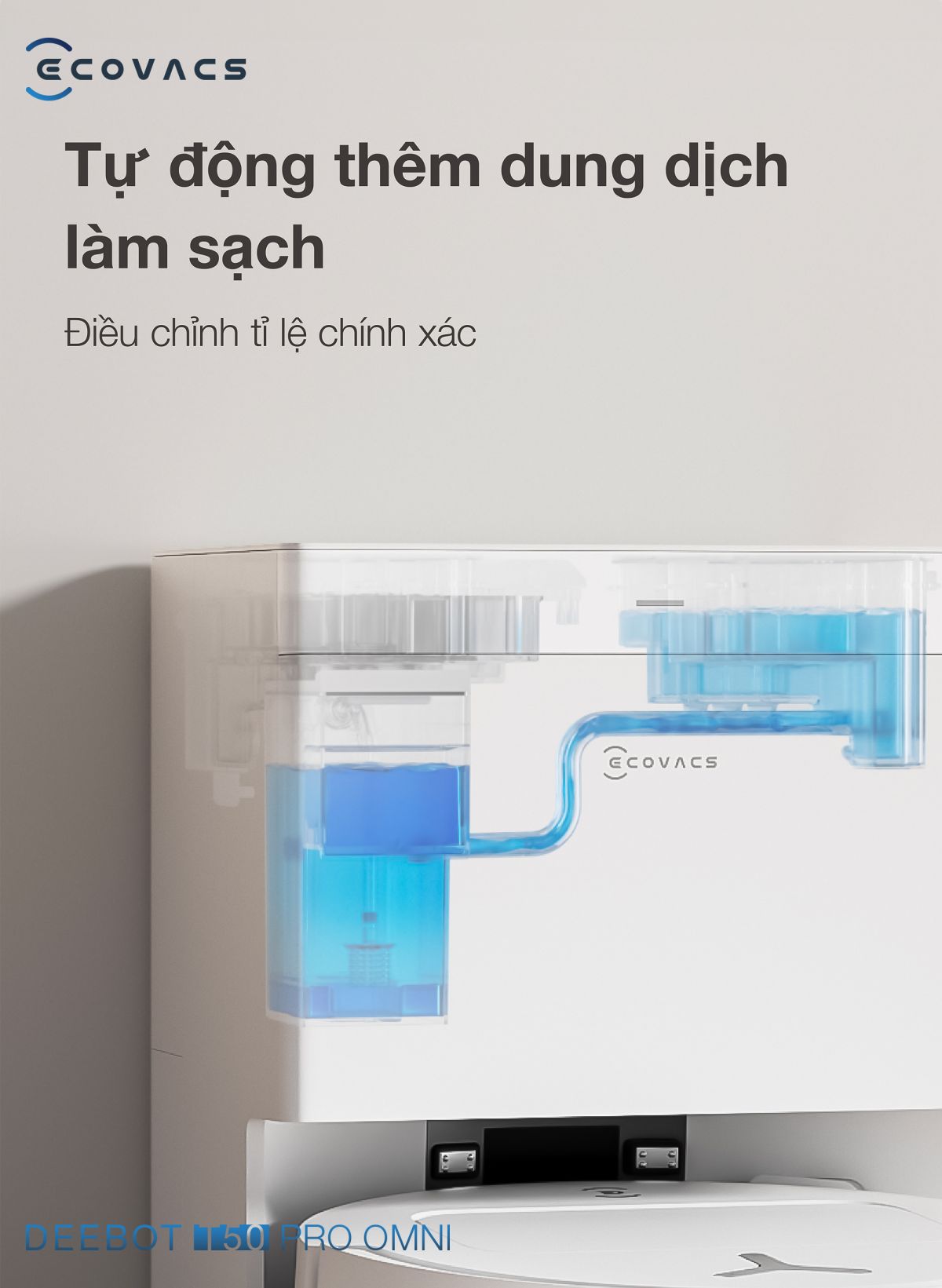 Robot hút bụi Ecovacs T50 Pro OMNI【Nhắn tin giảm giá thêm】