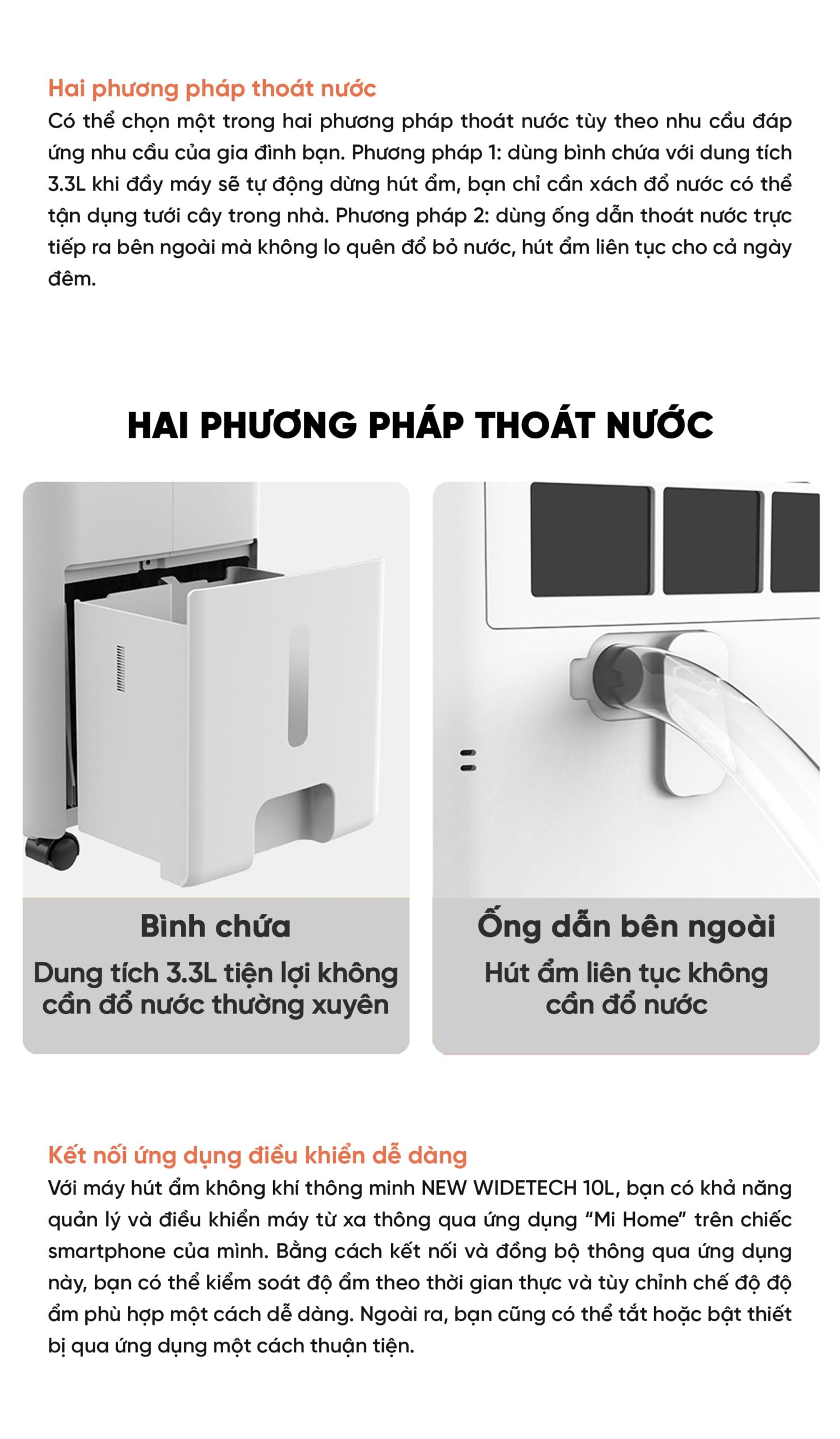 Máy Hút Ẩm Thông Minh Xiaomi NWT 10L Có Bánh Xe Kèm Lưới Lọc Kháng Khuẩn