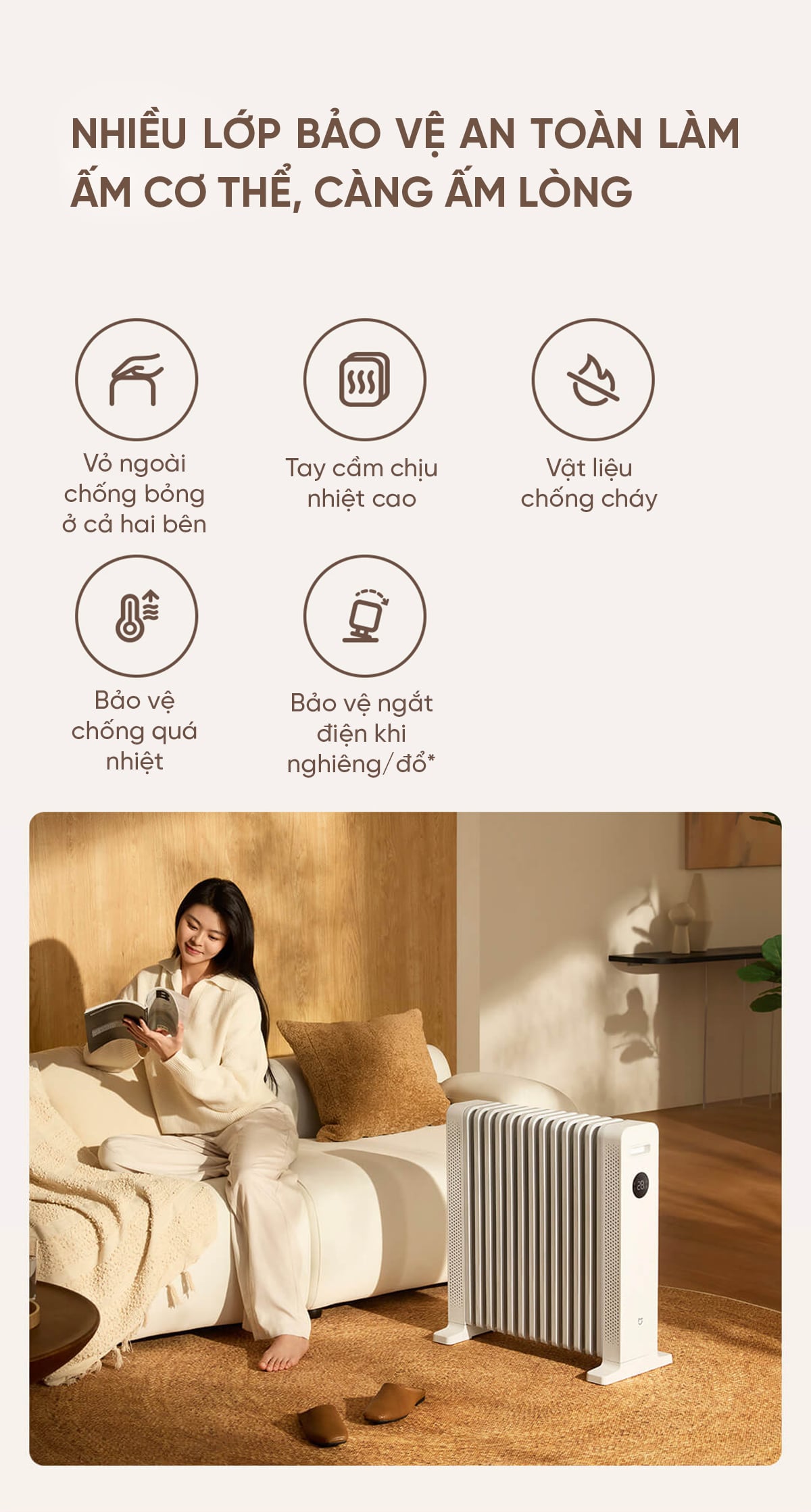 Máy Sưởi Dầu Xiaomi Mijia Graphene YTDNQ01ZM 2200W