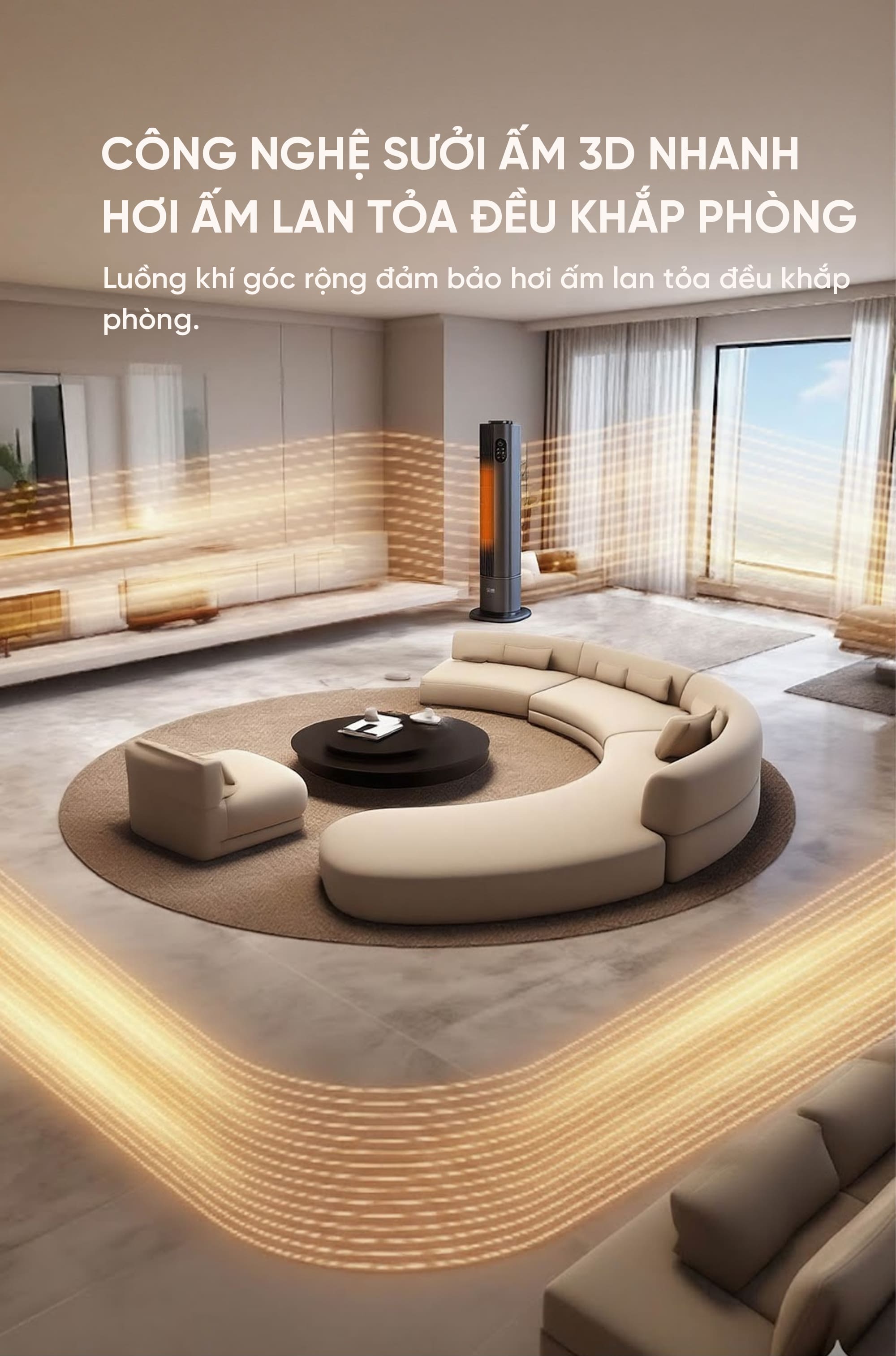Máy Sưởi Xiaomi Thông Minh 3D N900 Pro