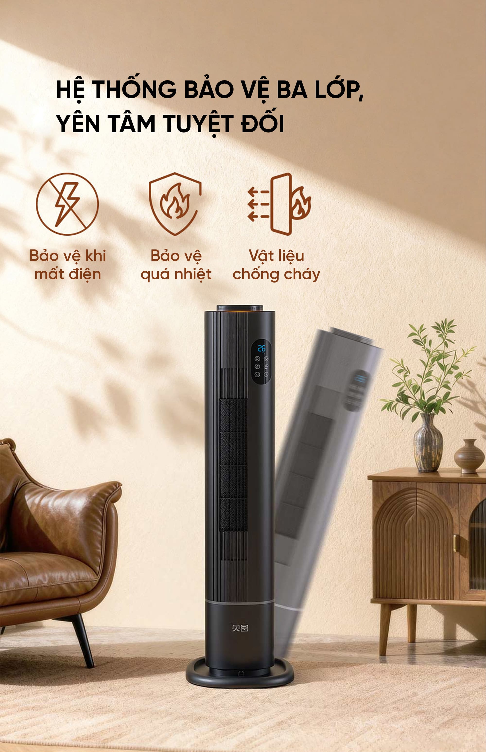 Máy Sưởi Xiaomi Thông Minh 3D N900 Pro
